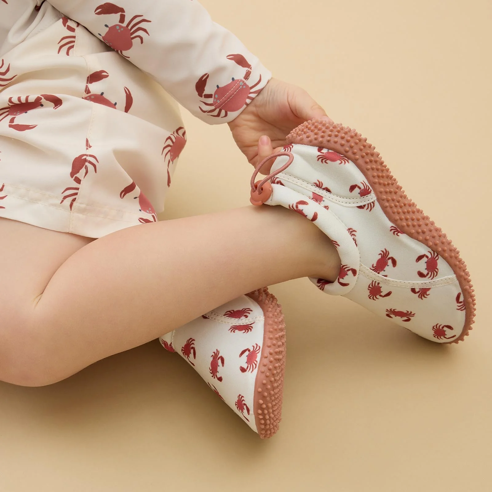 KIDLY by MORI Swim Shoe - Crab Print