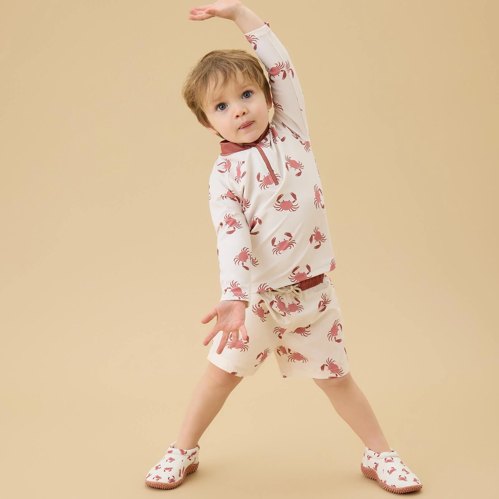 KIDLY by MORI Swim Shorts - Crab Print