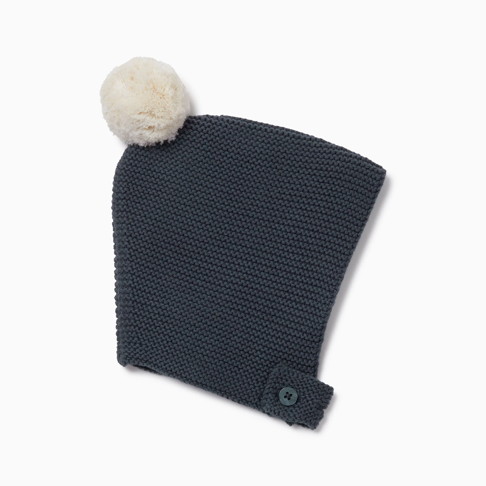 Knitted Bonnet Pompom Hat