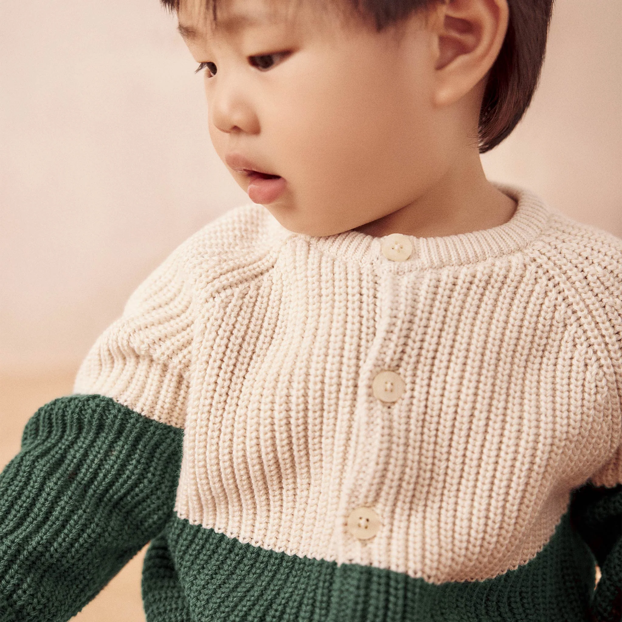 Knitted Colourblock Cardigan