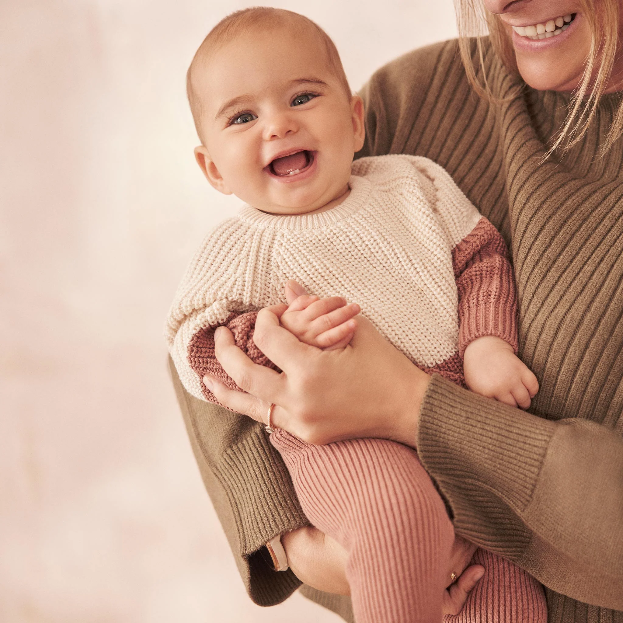 Knitted Colourblock Jumper & Leggings Outfit