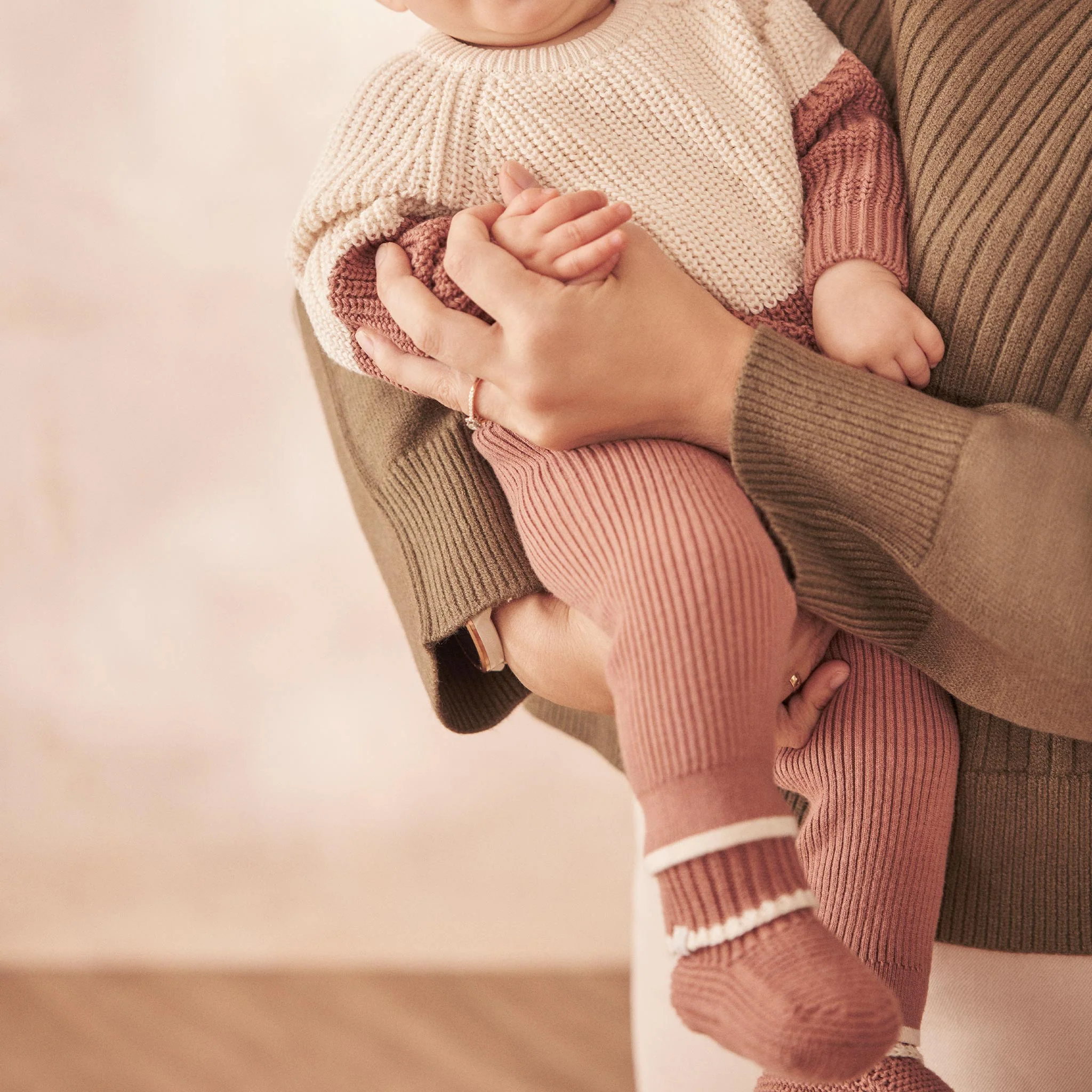 Knitted Colourblock Jumper & Leggings Outfit - Image 4