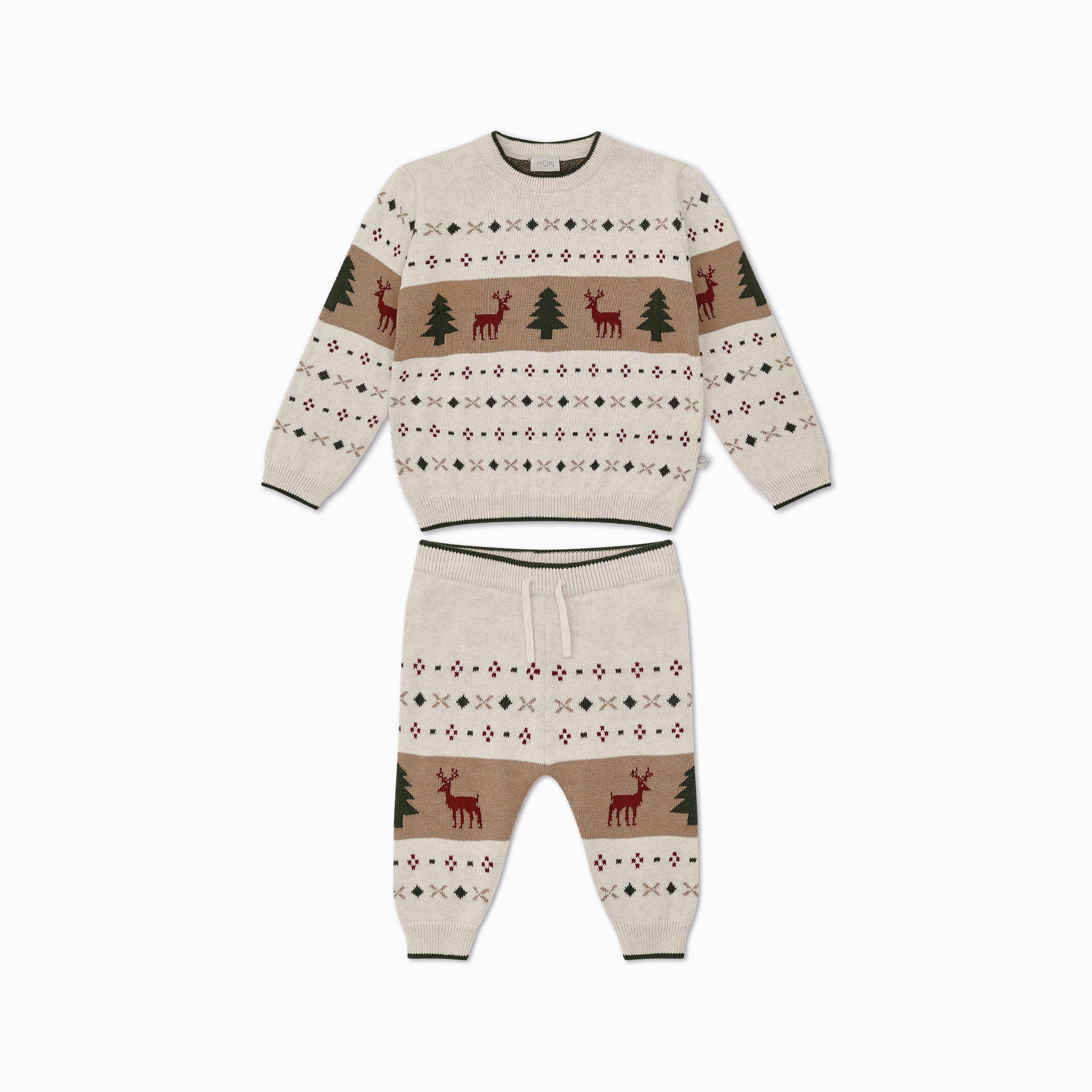 Knitted Fair Isle Jumper & Joggers Outfit - Image 4
