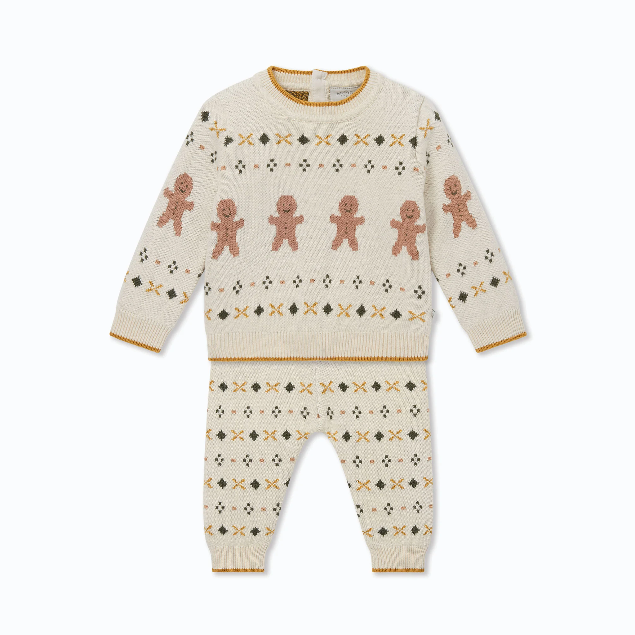 Knitted Gingerbread Jumper & Joggers Outfit - Image 2