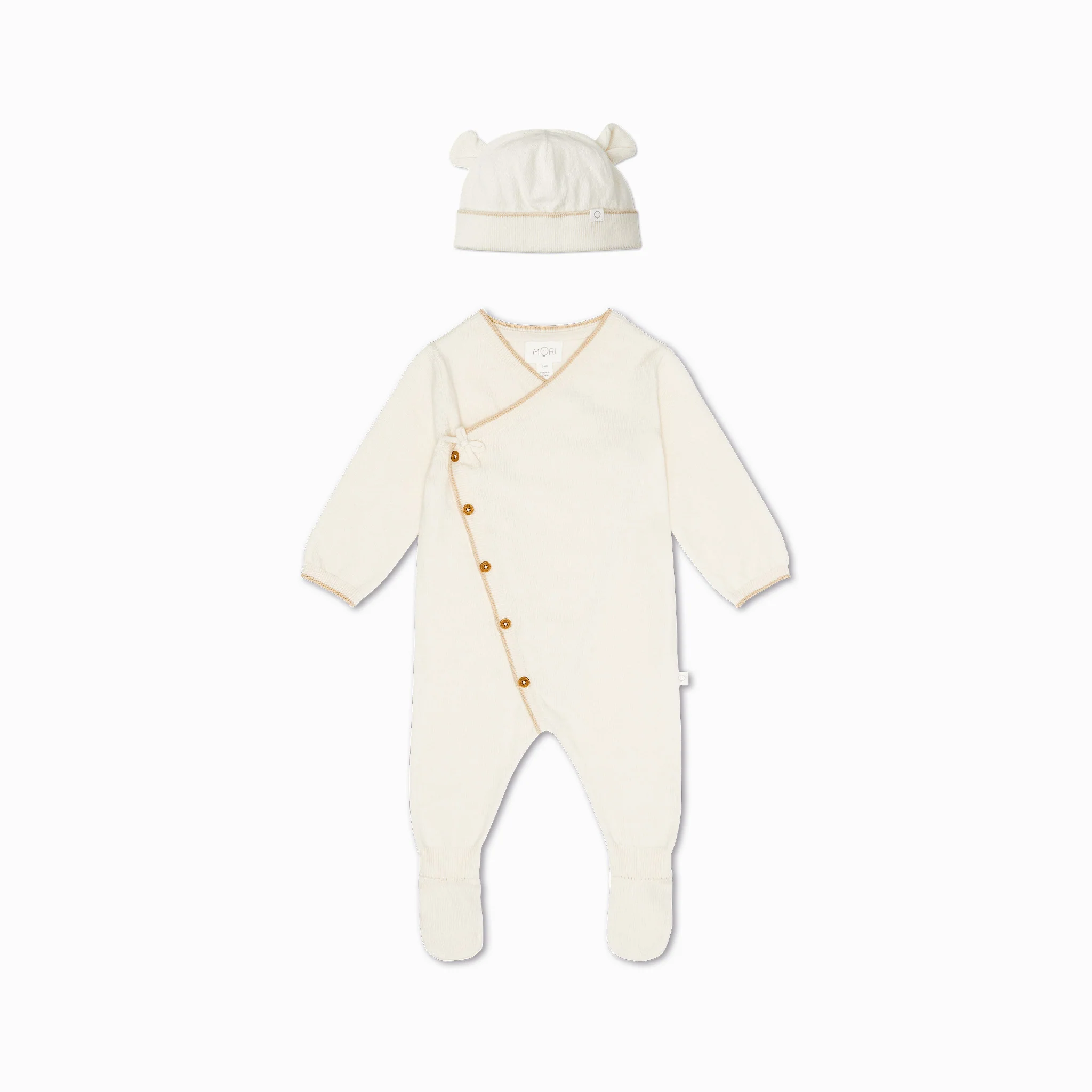 My First Knitted Wool Romper & Hat - Image 2
