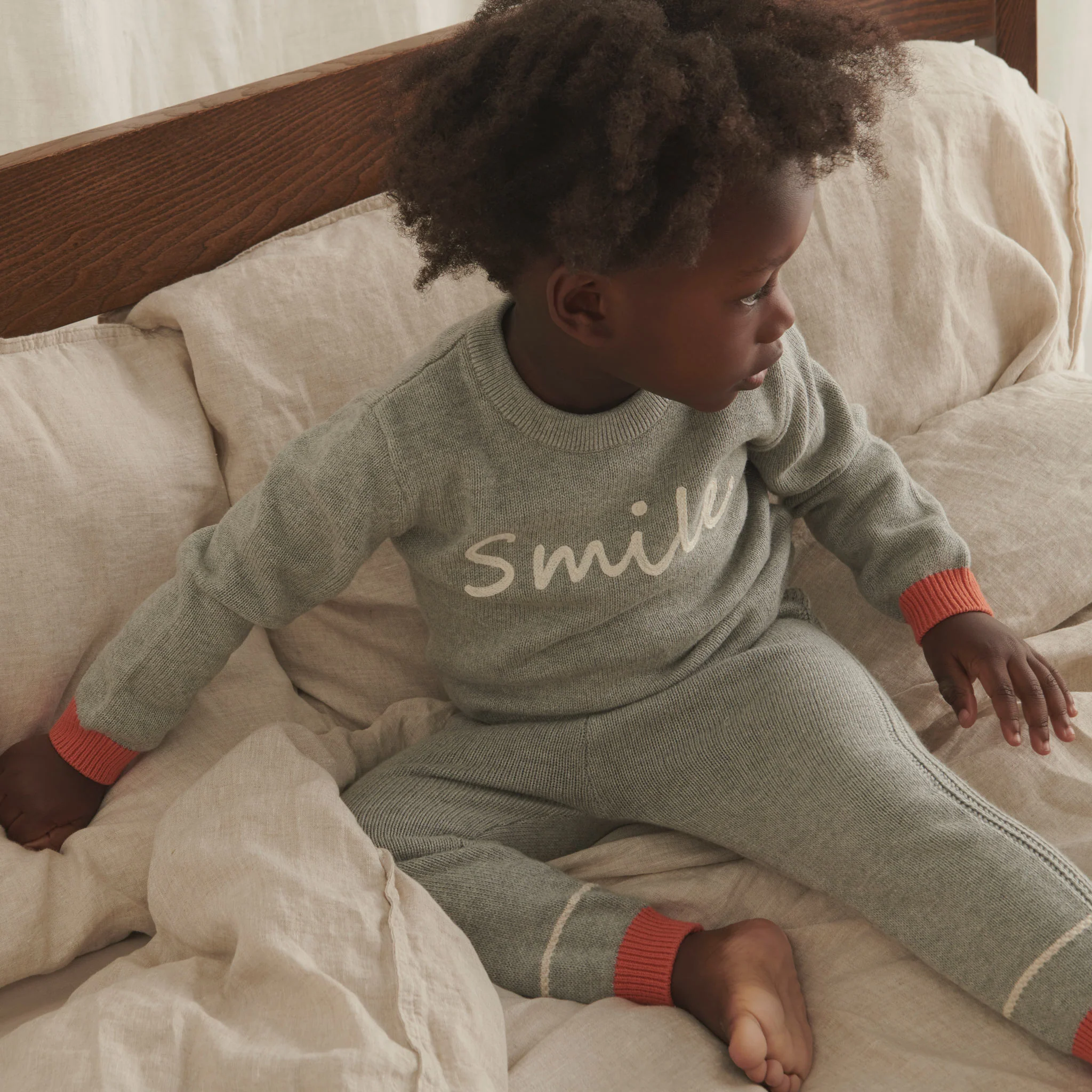 Knitted Smile Slogan Jumper - Image 2