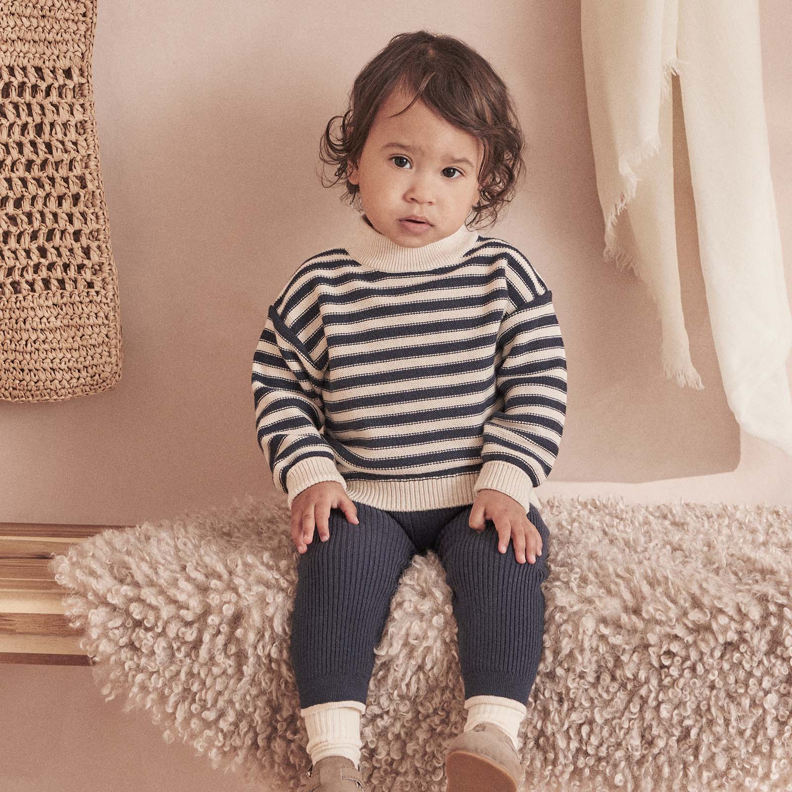 Knitted Striped Jumper & Leggings Outfit - Image 7