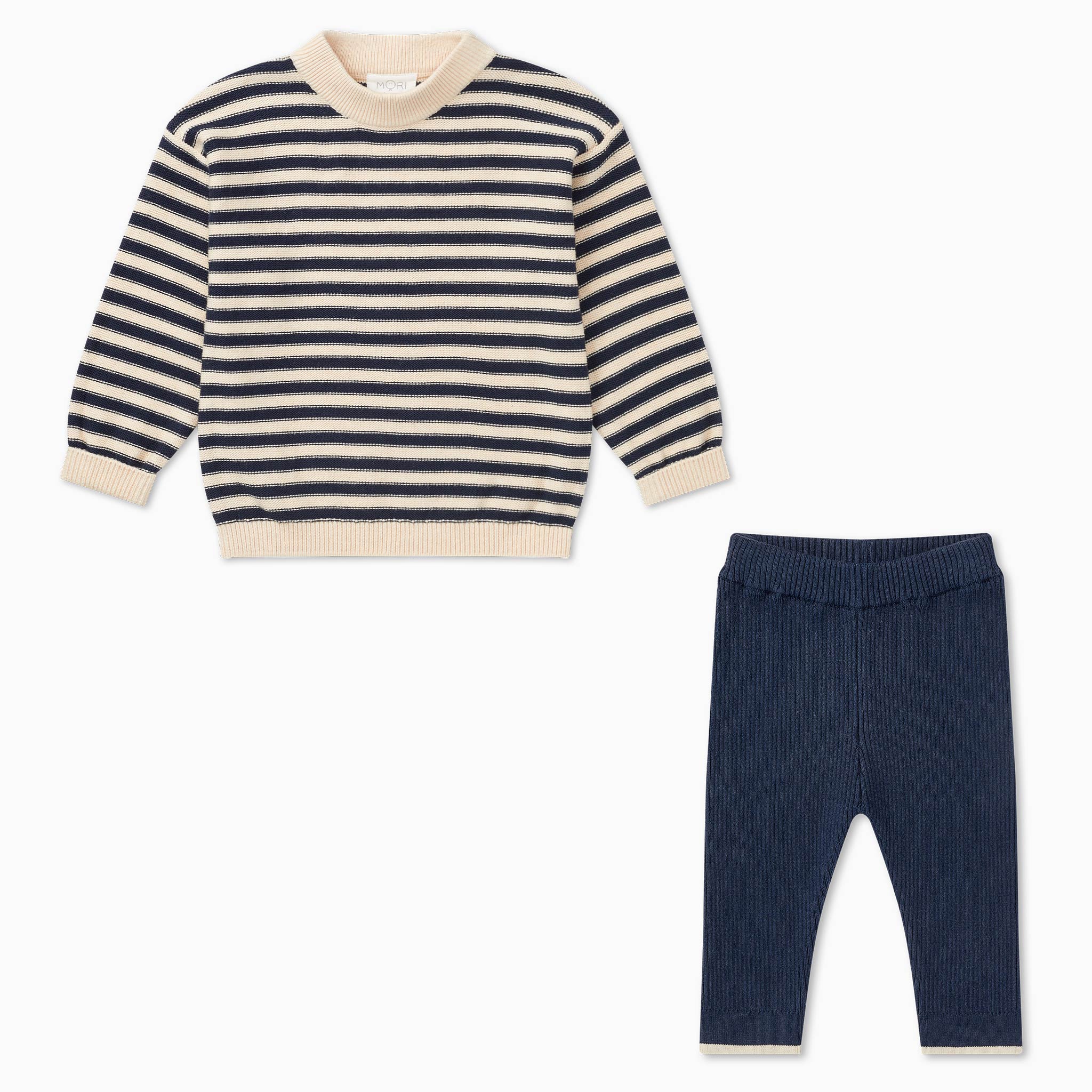 Knitted Striped Jumper & Leggings Outfit - Image 8