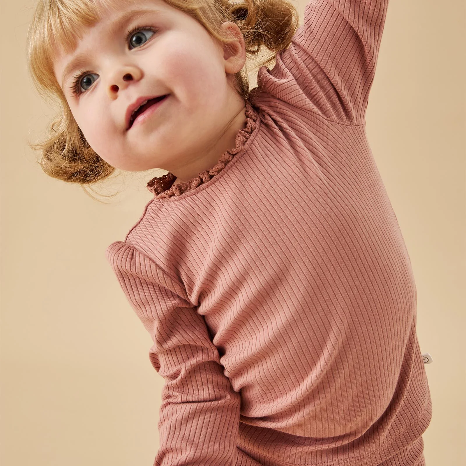 Lace Trim Ribbed Pyjamas - Image 2