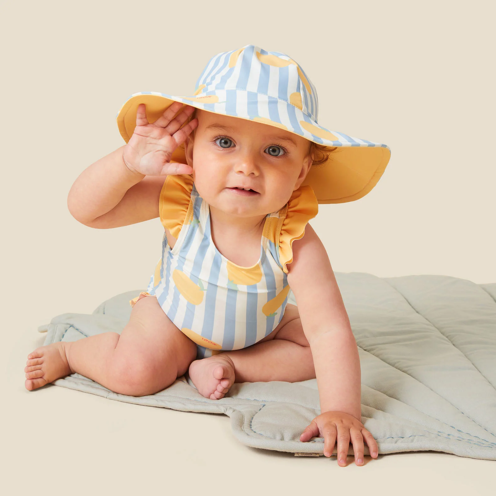Lemon Floppy Sunsafe Hat with Strap