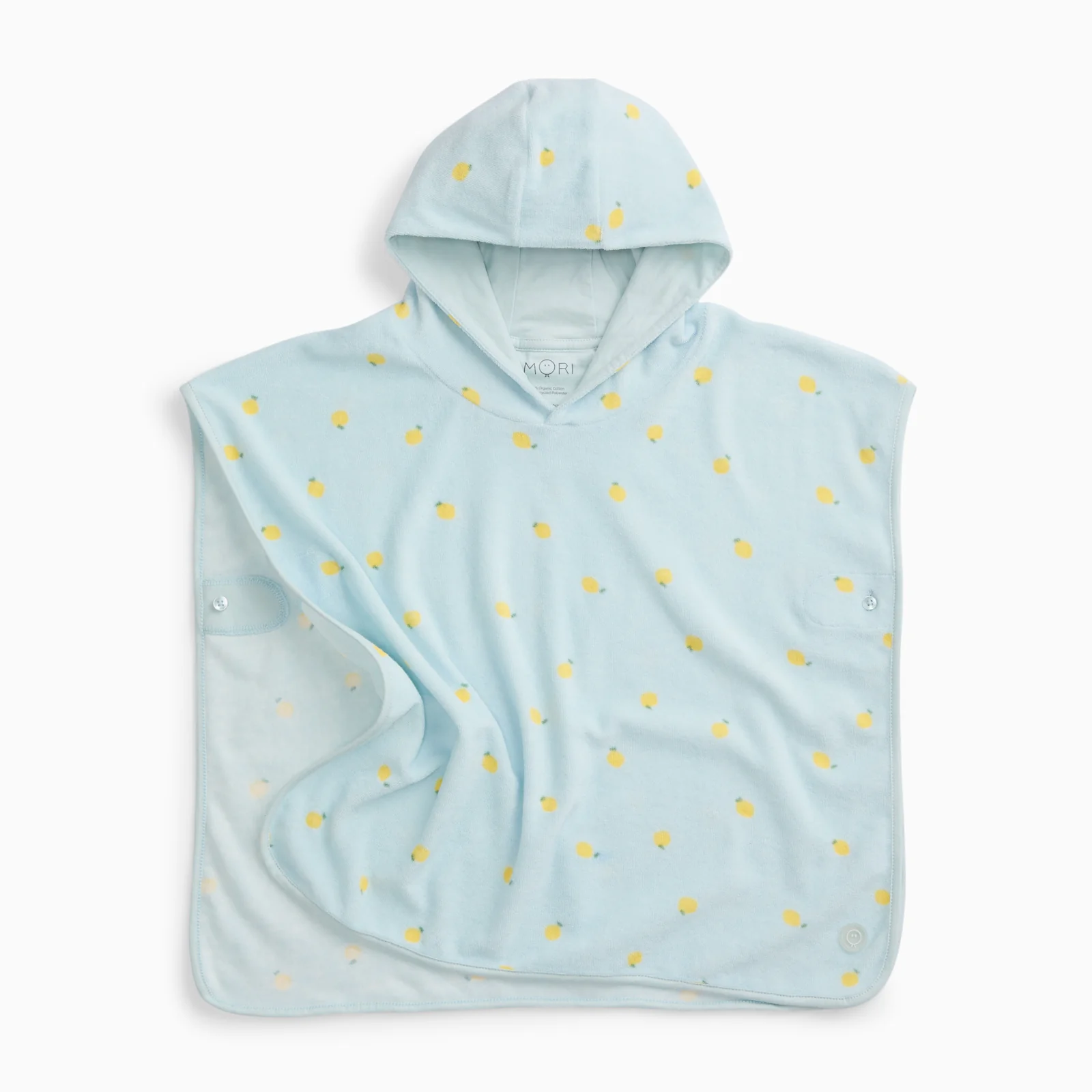 Lemon Terry Towelling Hooded Poncho - Image 2