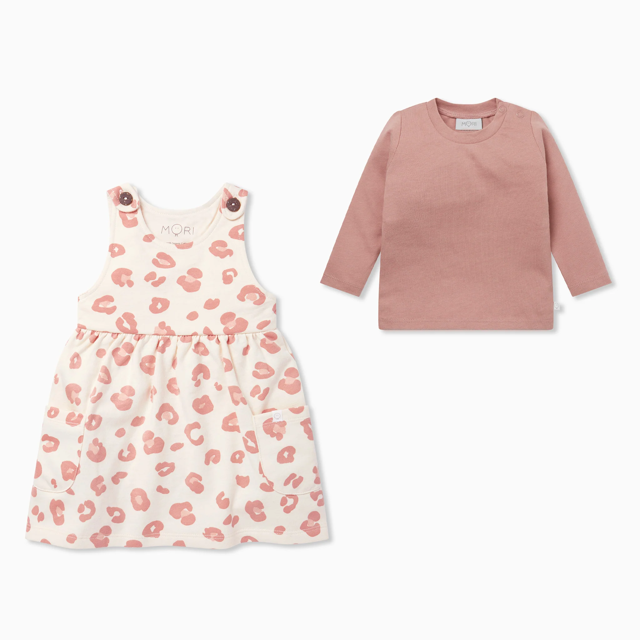 Leopard Pinafore Dress & Long Sleeve T-Shirt Outfit