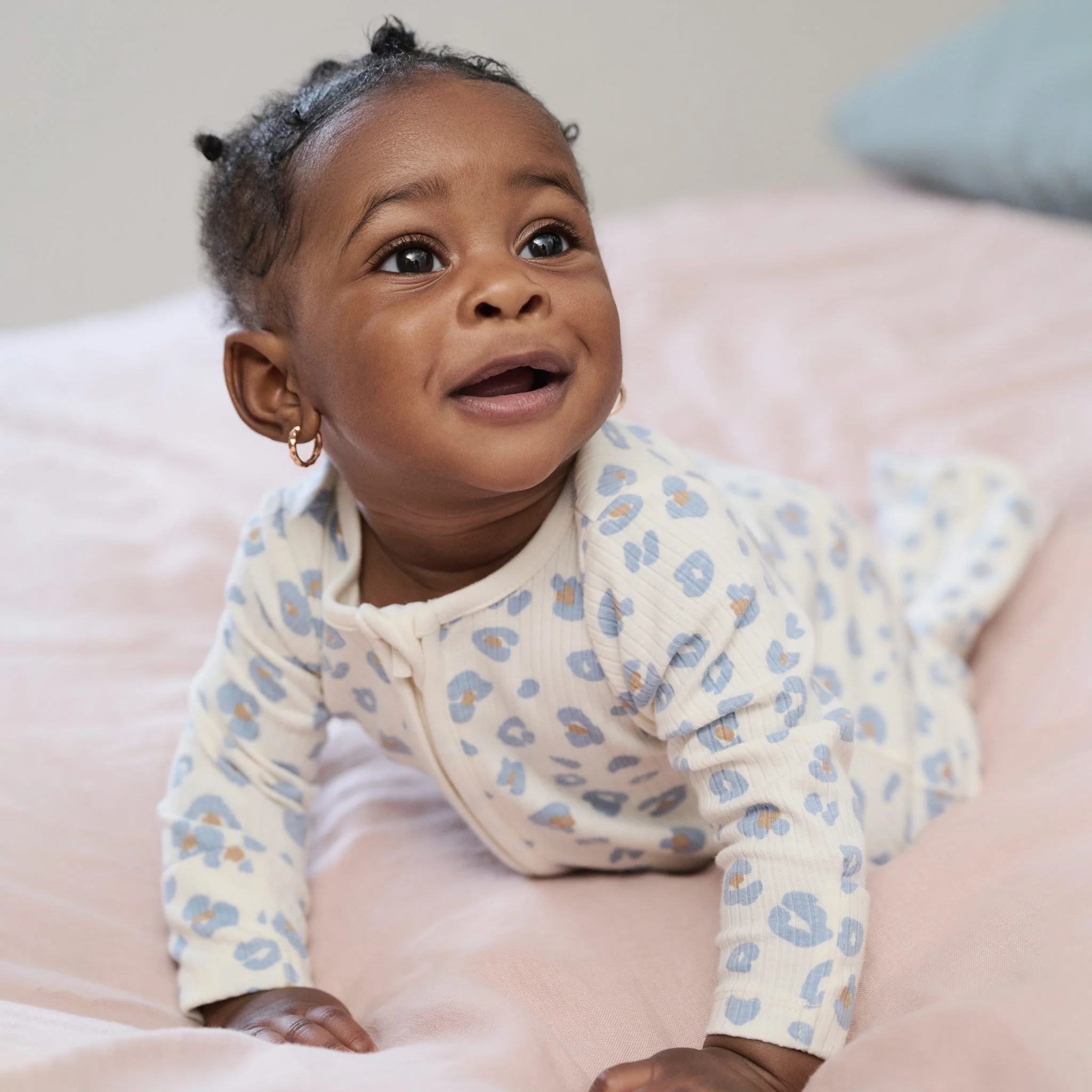 Leopard Ribbed Clever Zip Sleepsuit