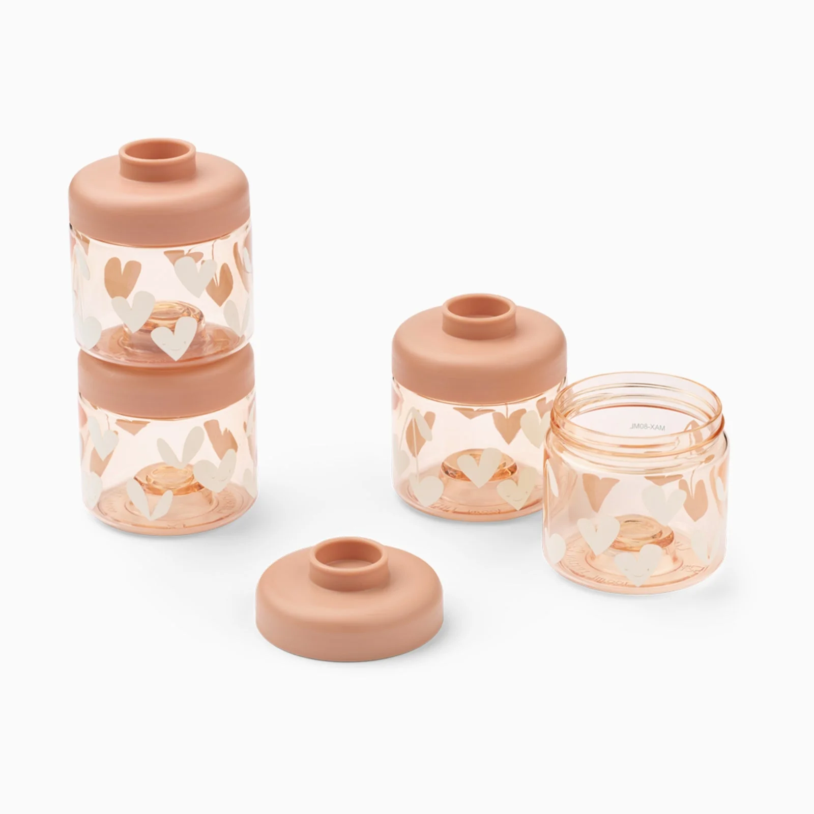 Liewood Dominique Food Boxes Set 100 ml - Sweethearts