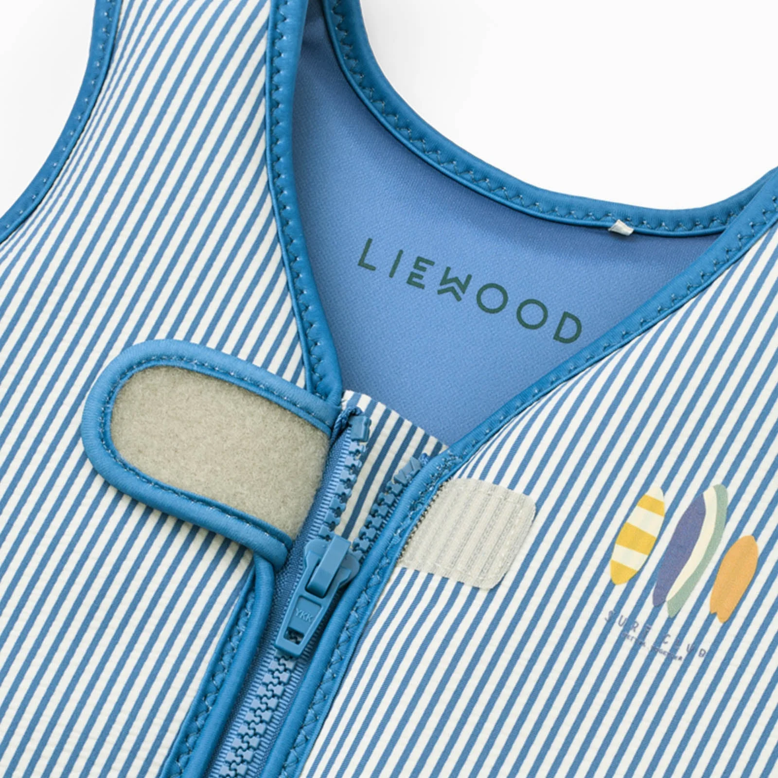 Liewood Dove Swim Vest - Seersucker Blue - Image 3