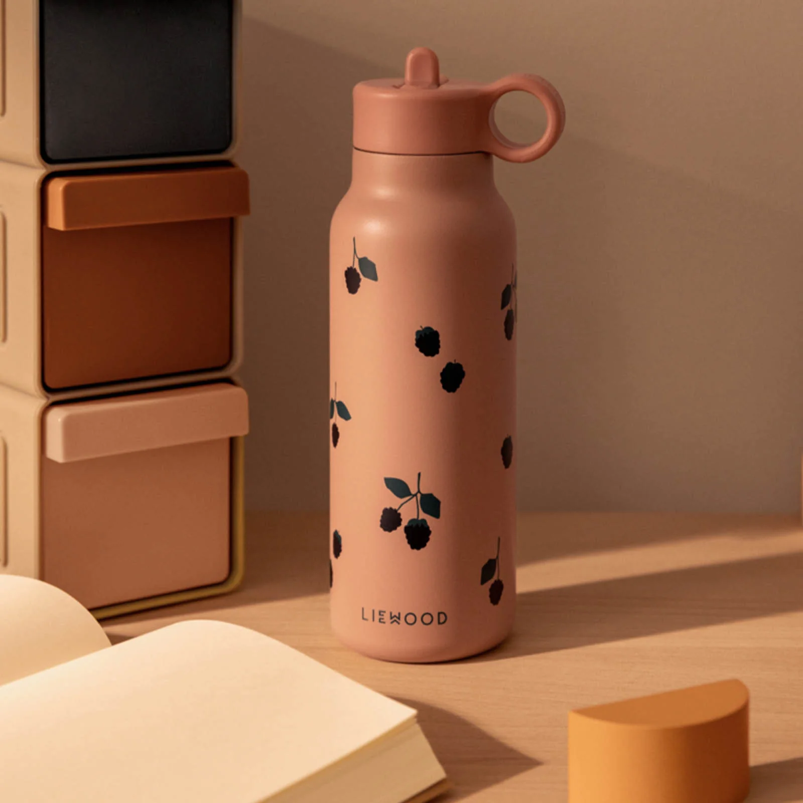Liewood Falk Water Bottle 350ml - Berry - Image 2