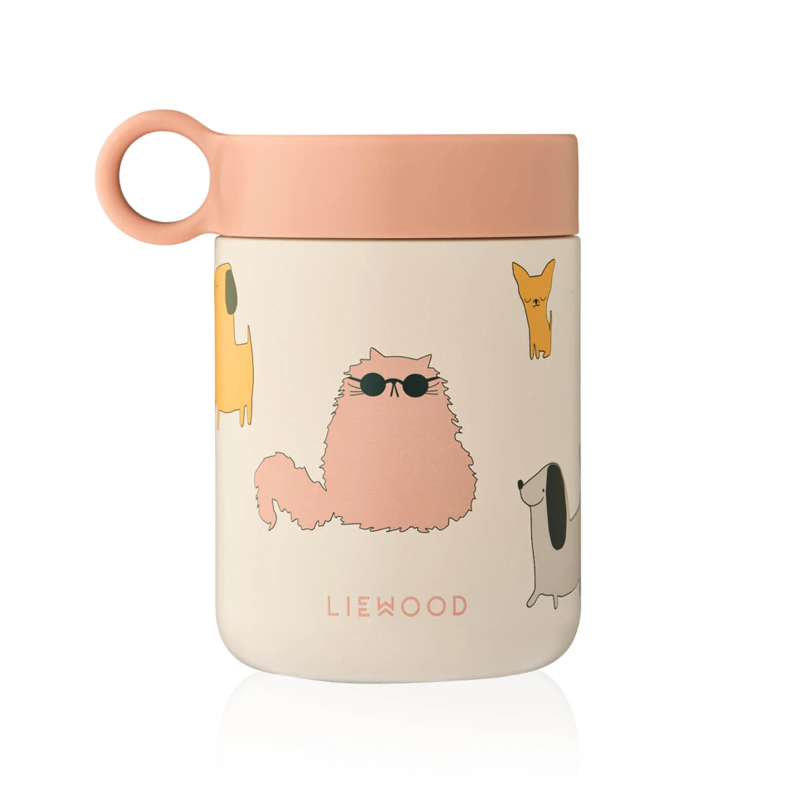 Liewood Kiani Printed Food Jar - Cats and Dogs