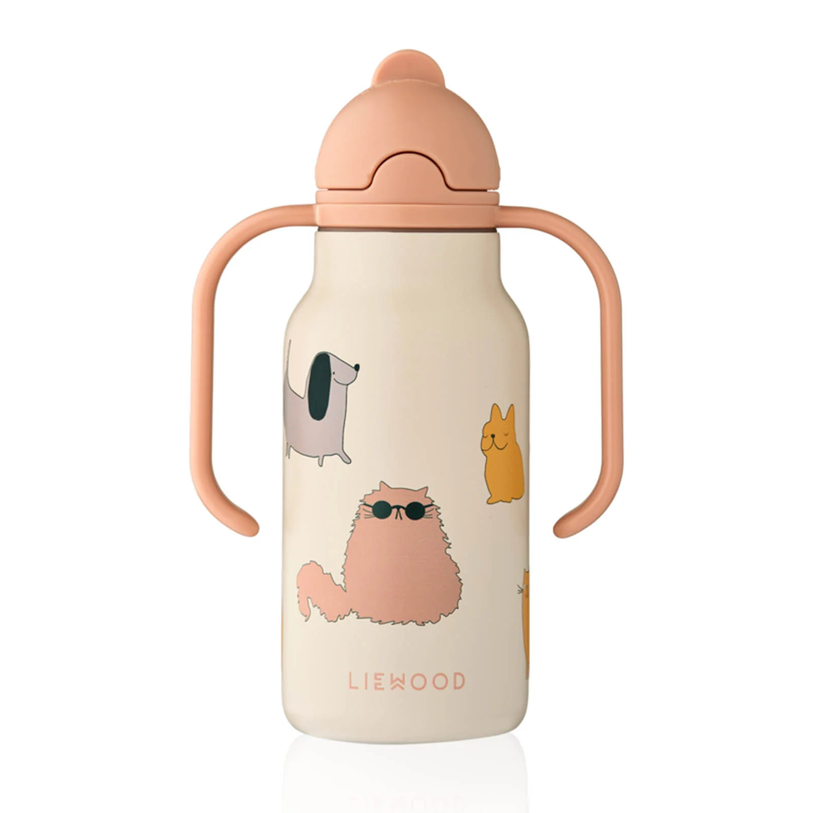 Liewood Kimmie Water Bottle 250ml - Cats and Dogs - Image 2