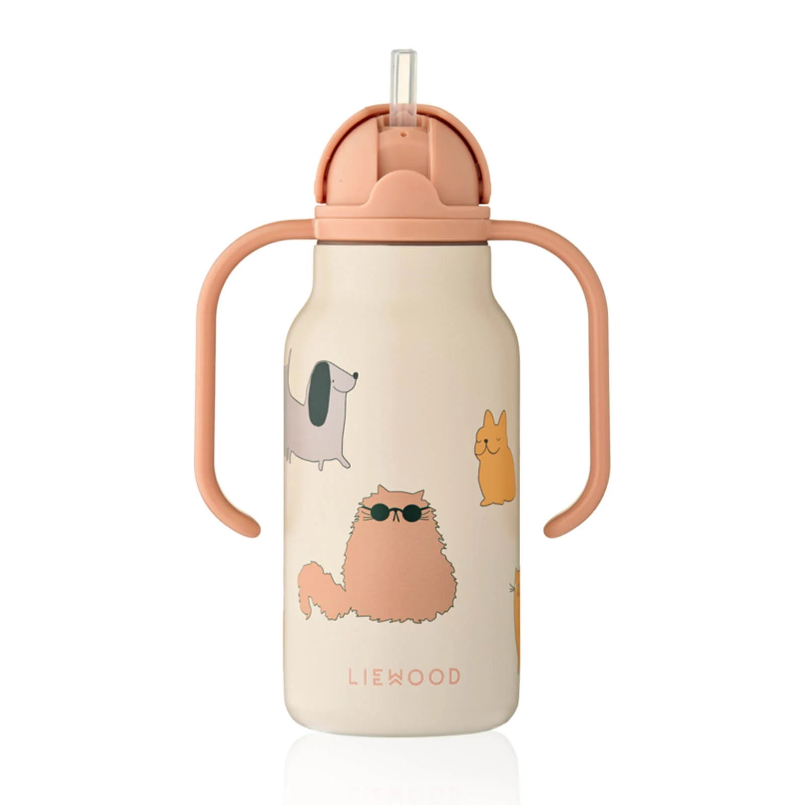 Liewood Kimmie Water Bottle 250ml - Cats and Dogs - Image 3