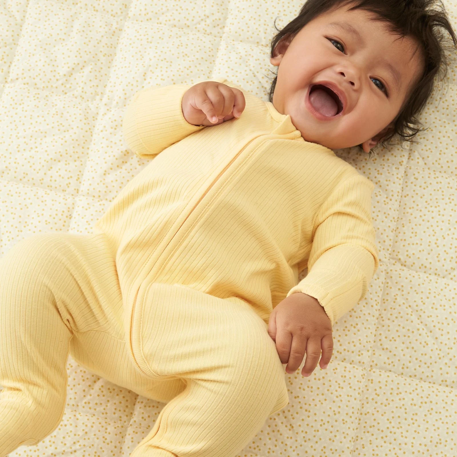 Lion & Yellow Ribbed Clever Zip Sleepsuit 2 Pack - Image 2