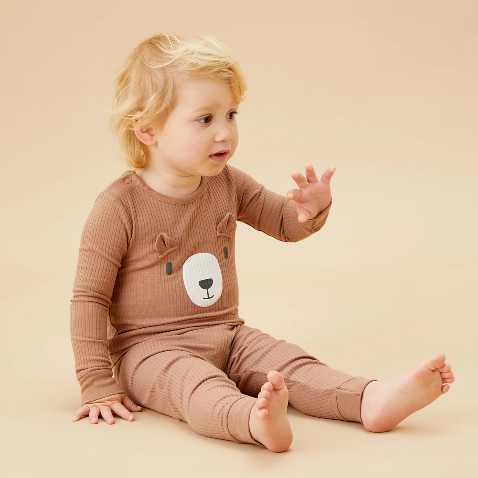 Little Bear Ribbed Pyjamas - Image 3