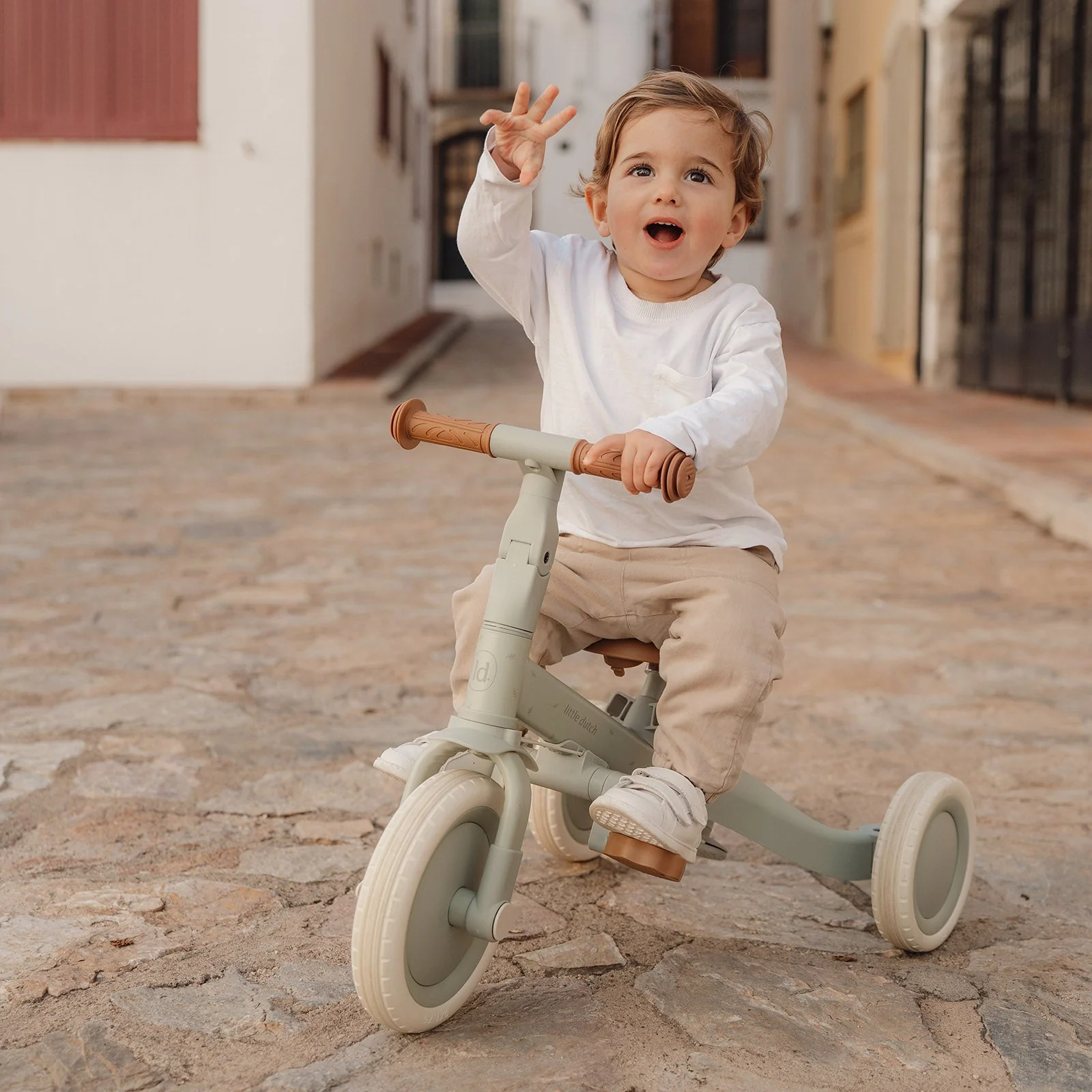 Little Dutch 4 in 1 Tricycle – Green - Image 4
