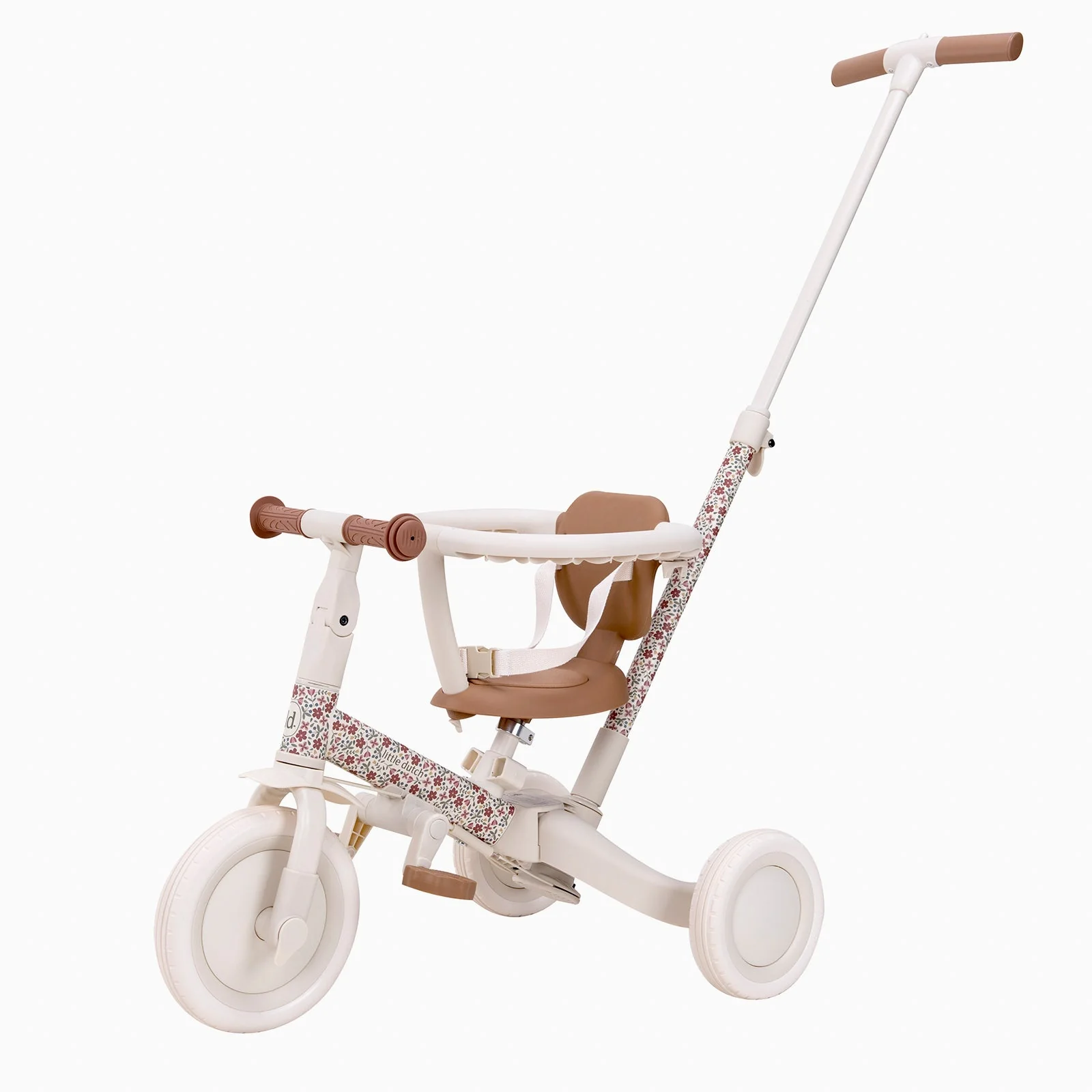 Little Dutch 4 in 1 Tricycle – White Floral - Image 2