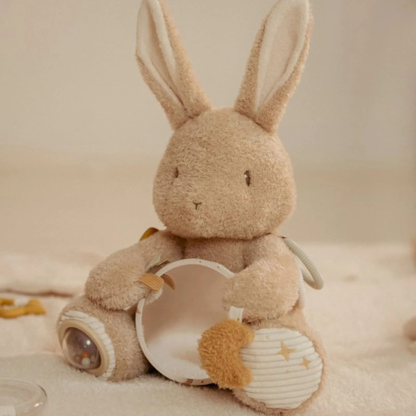Little Dutch Activity Cuddle Toy - Baby Bunny