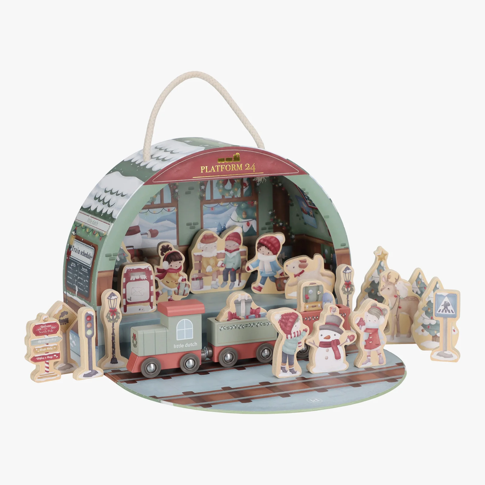 Little Dutch Advent Calendar Train Station - Image 2
