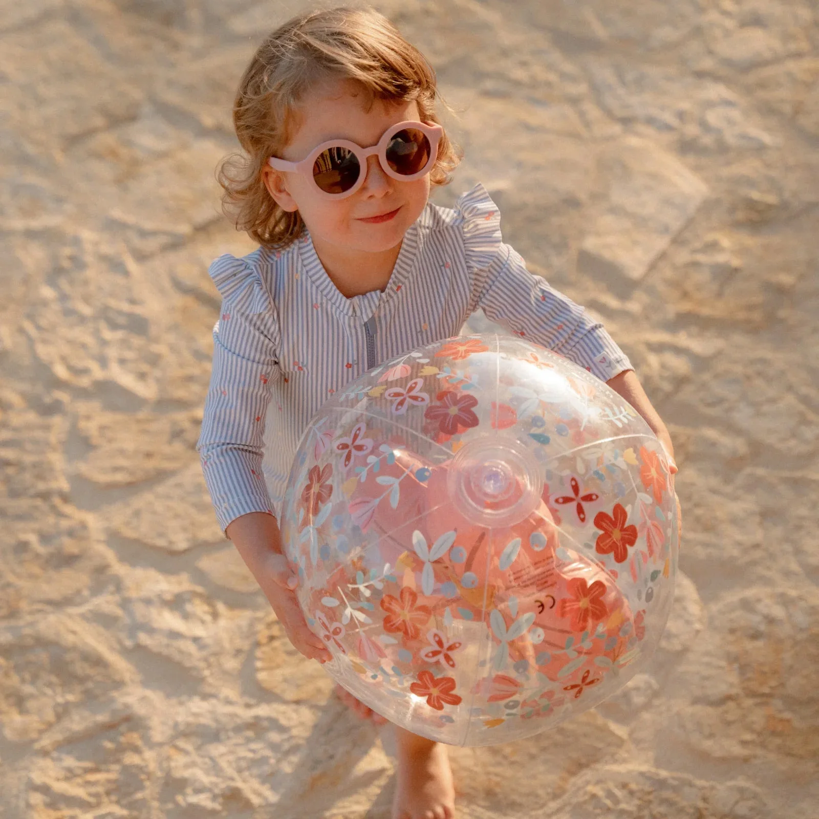 Little Dutch Beachball 3D - Pink Flowers