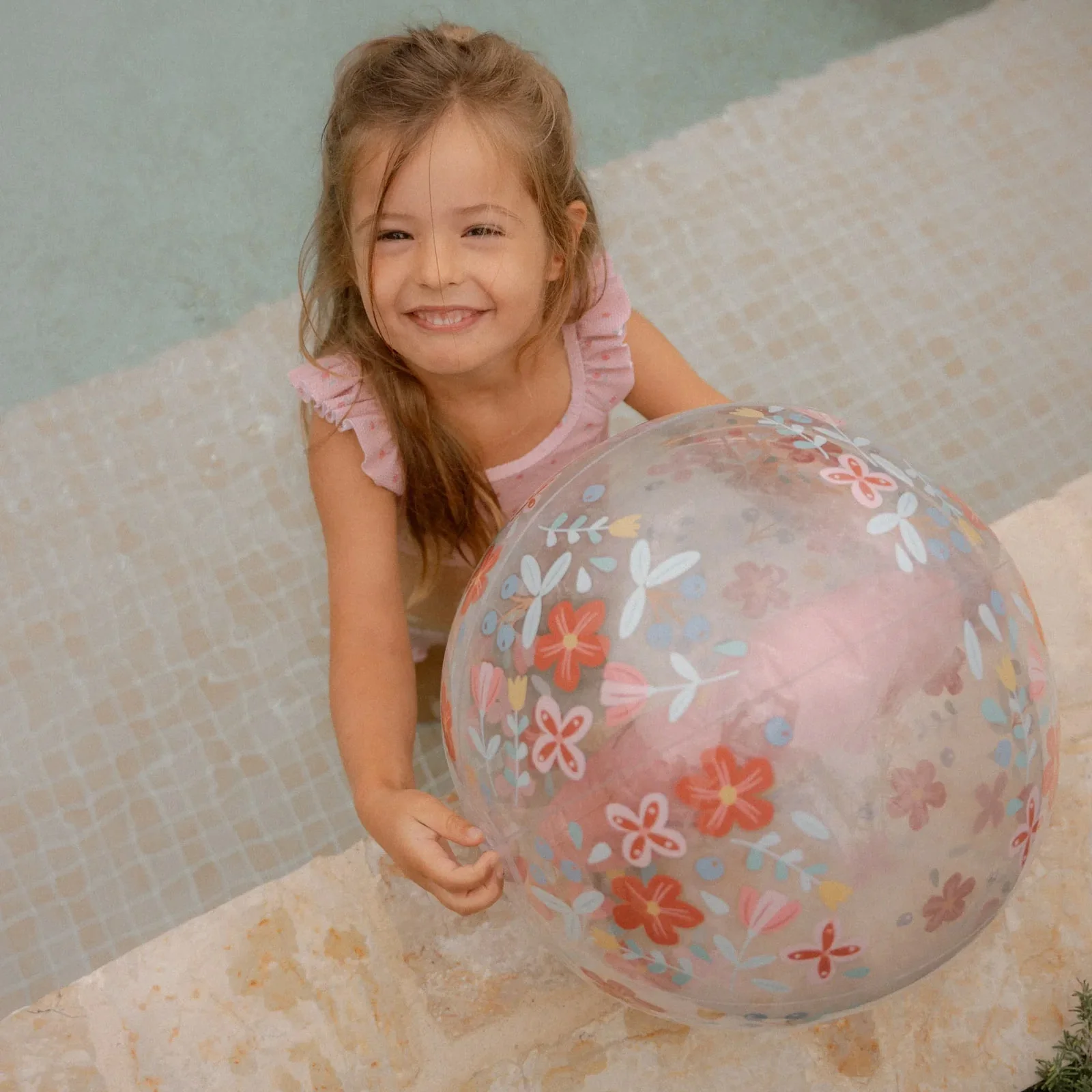 Little Dutch Beachball 3D - Pink Flowers - Image 3