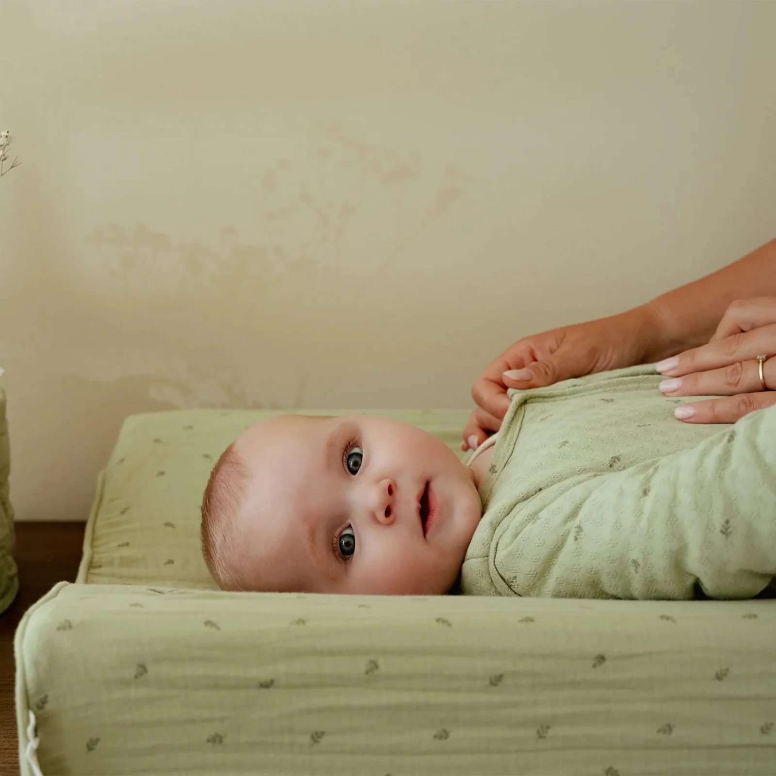 Little Dutch Changing Mat Cover - Pure Sage - Image 5