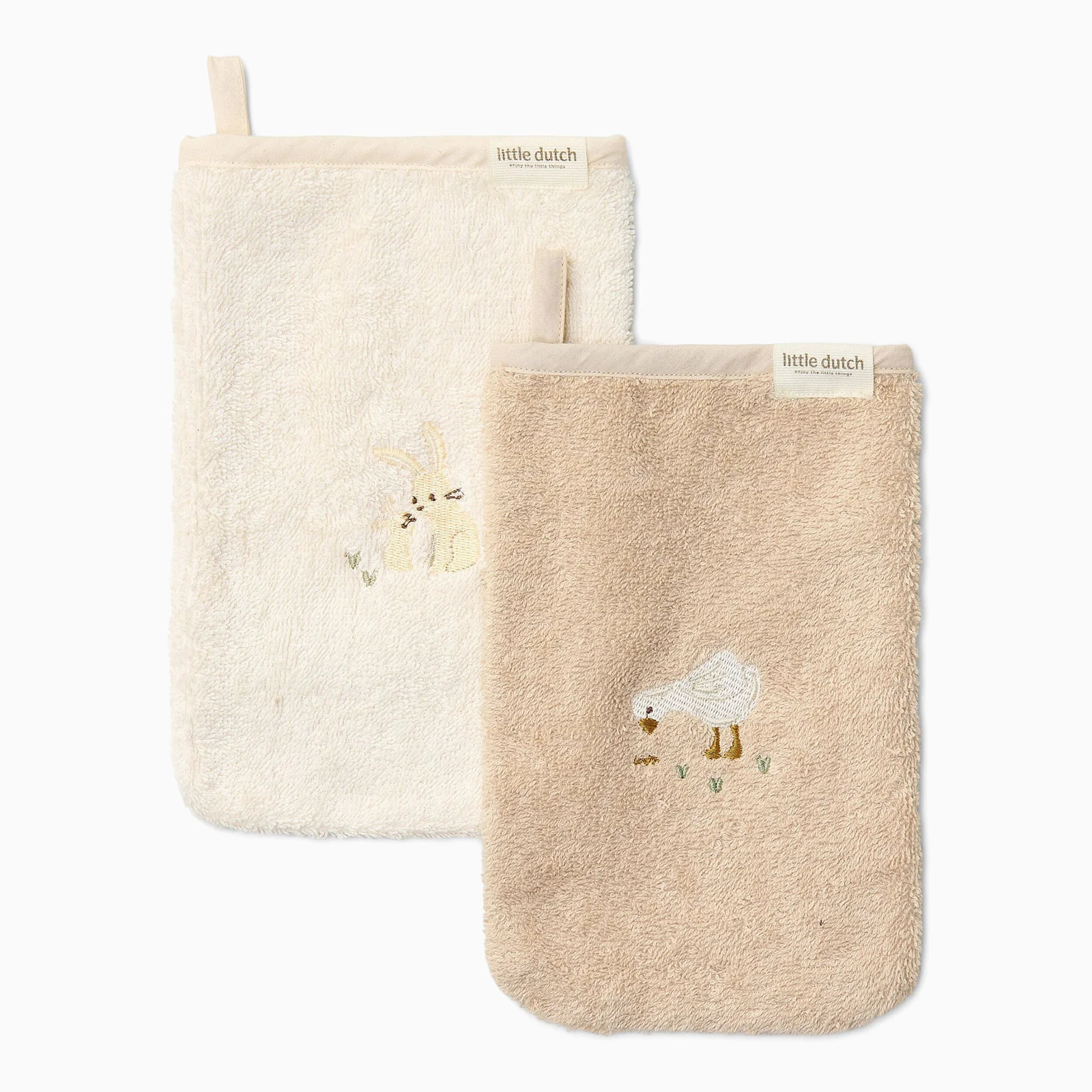 Little Dutch Embroidered Washcloths Set - Baby Bunny - Image 2