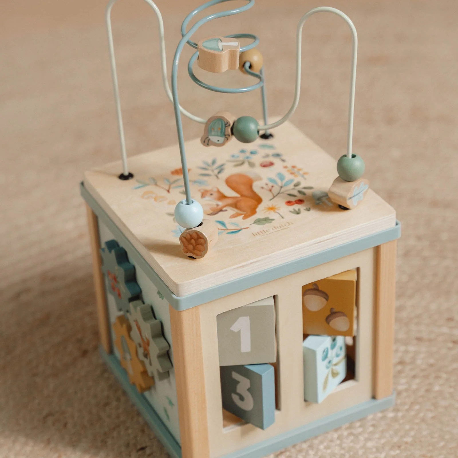 Little Dutch Activity Cube - Blue Forest Friends - Image 6
