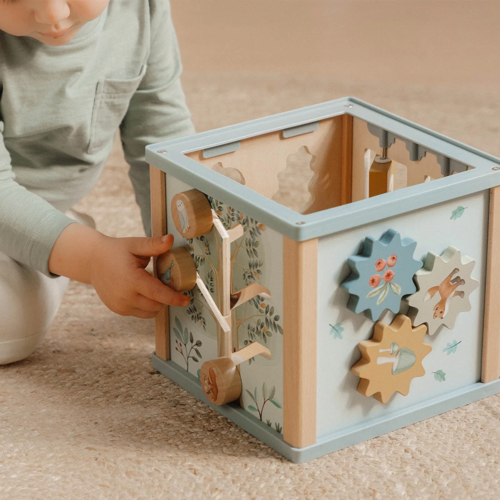 Little Dutch Activity Cube - Blue Forest Friends - Image 8