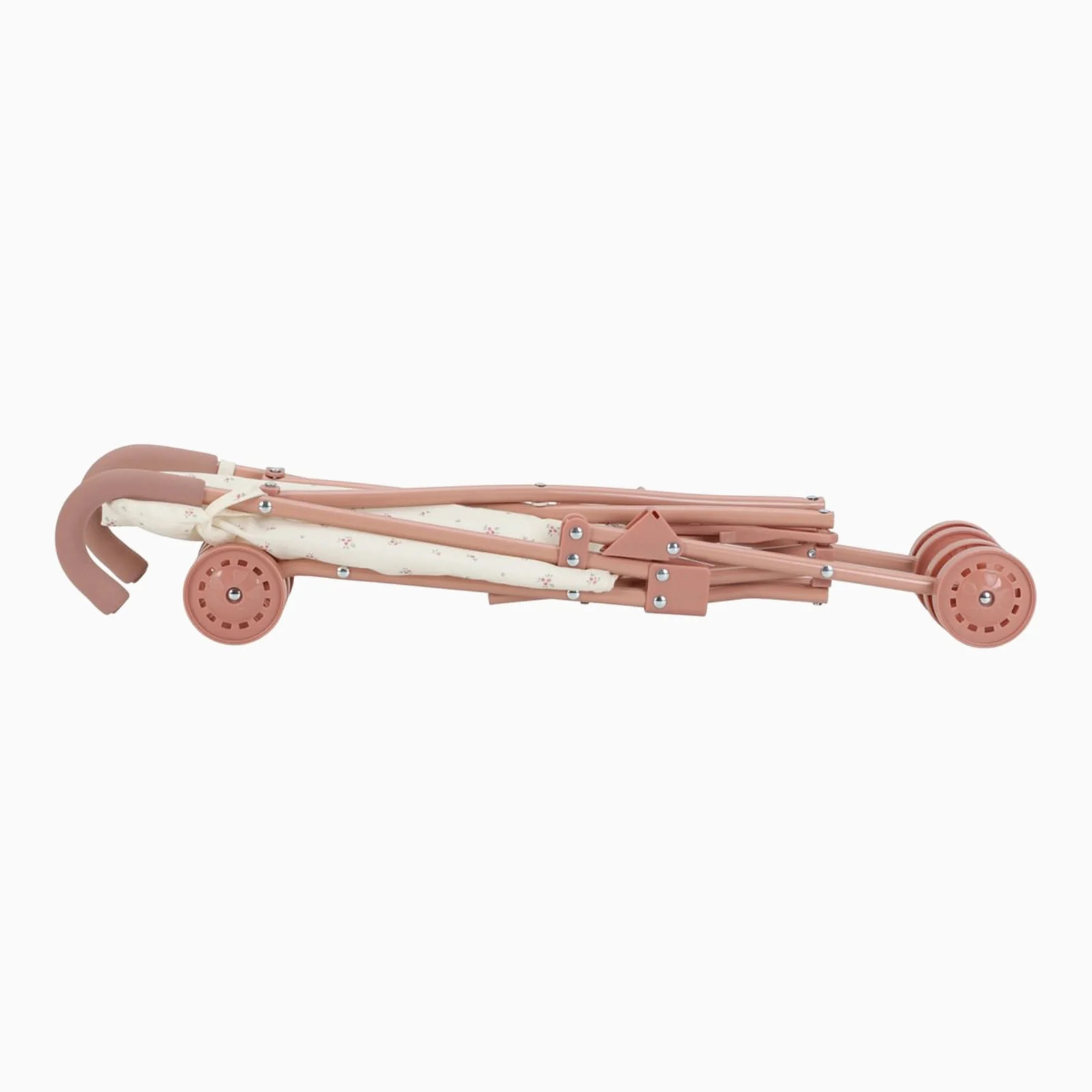 Little Dutch Metal Doll Stroller - White Floral - Image 7