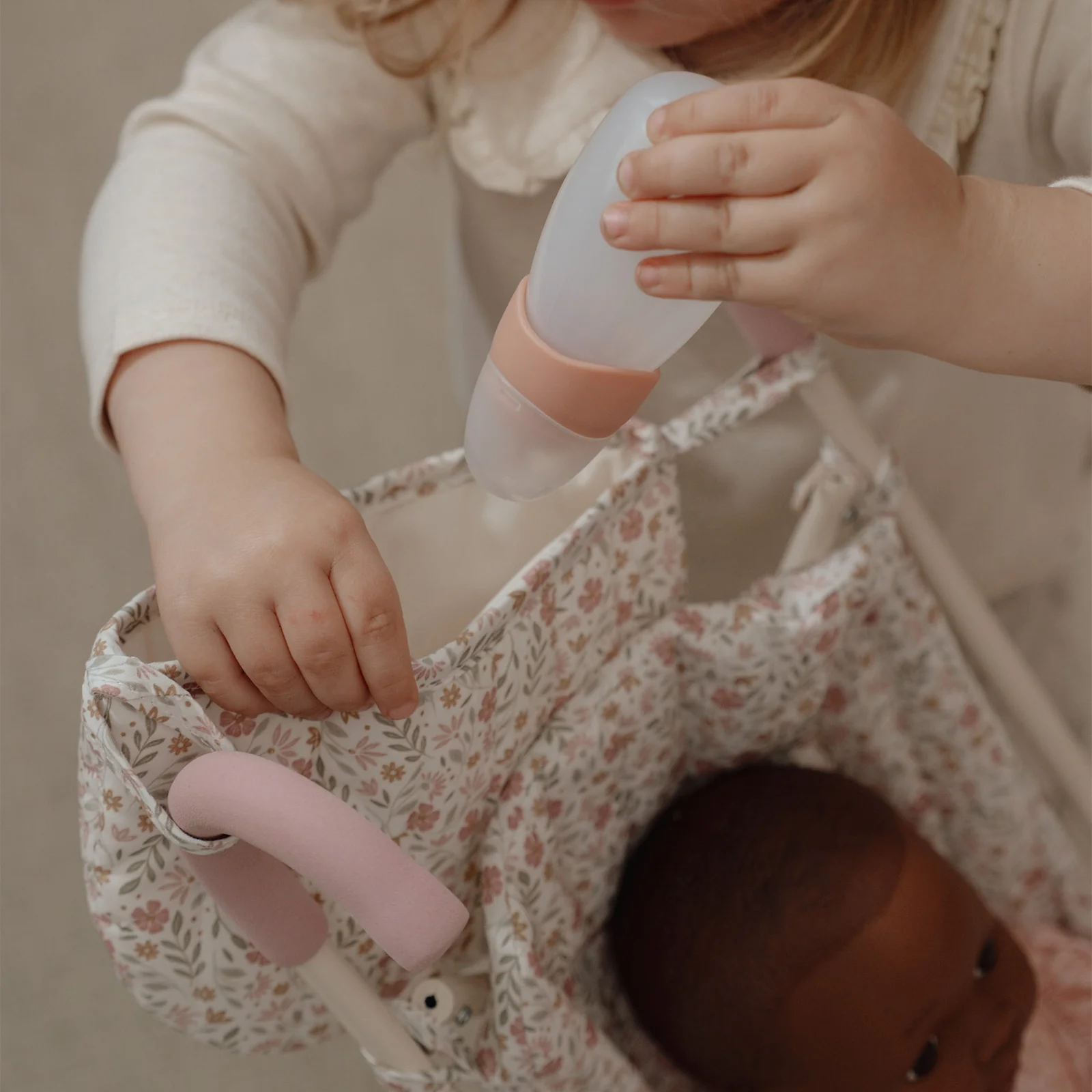 Little Dutch Metal White Doll Stroller - Image 6