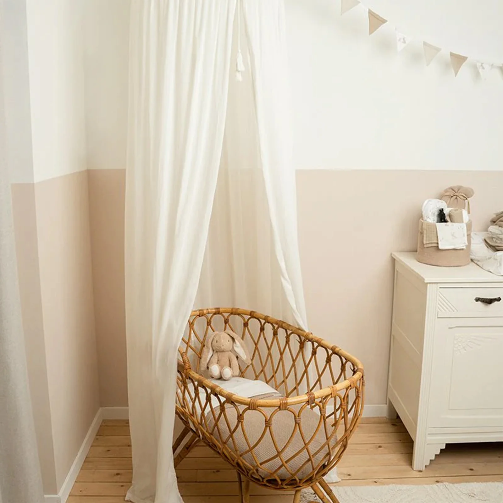 Little Dutch Muslin Bed Canopy - Soft White