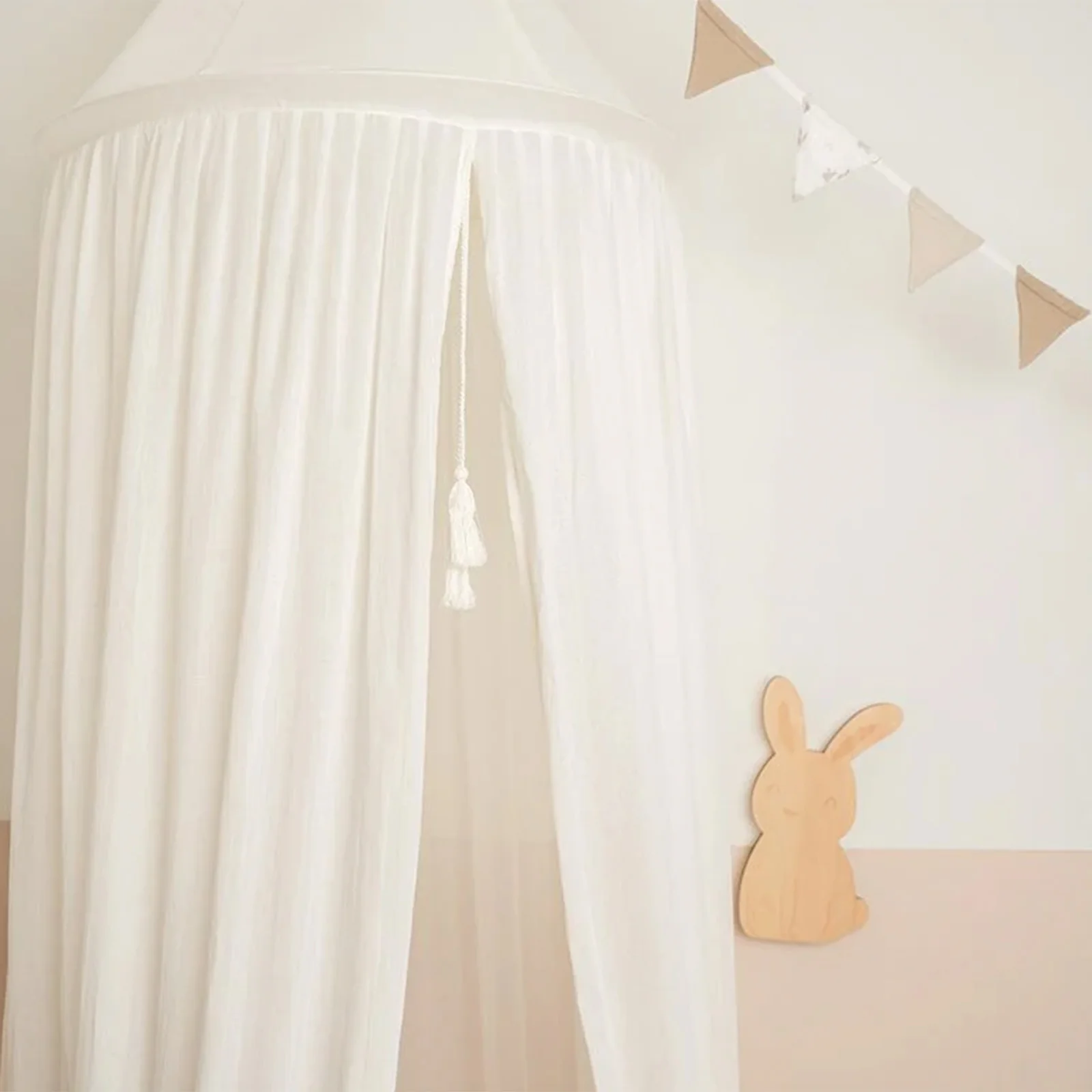 Little Dutch Muslin Bed Canopy - Soft White - Image 3
