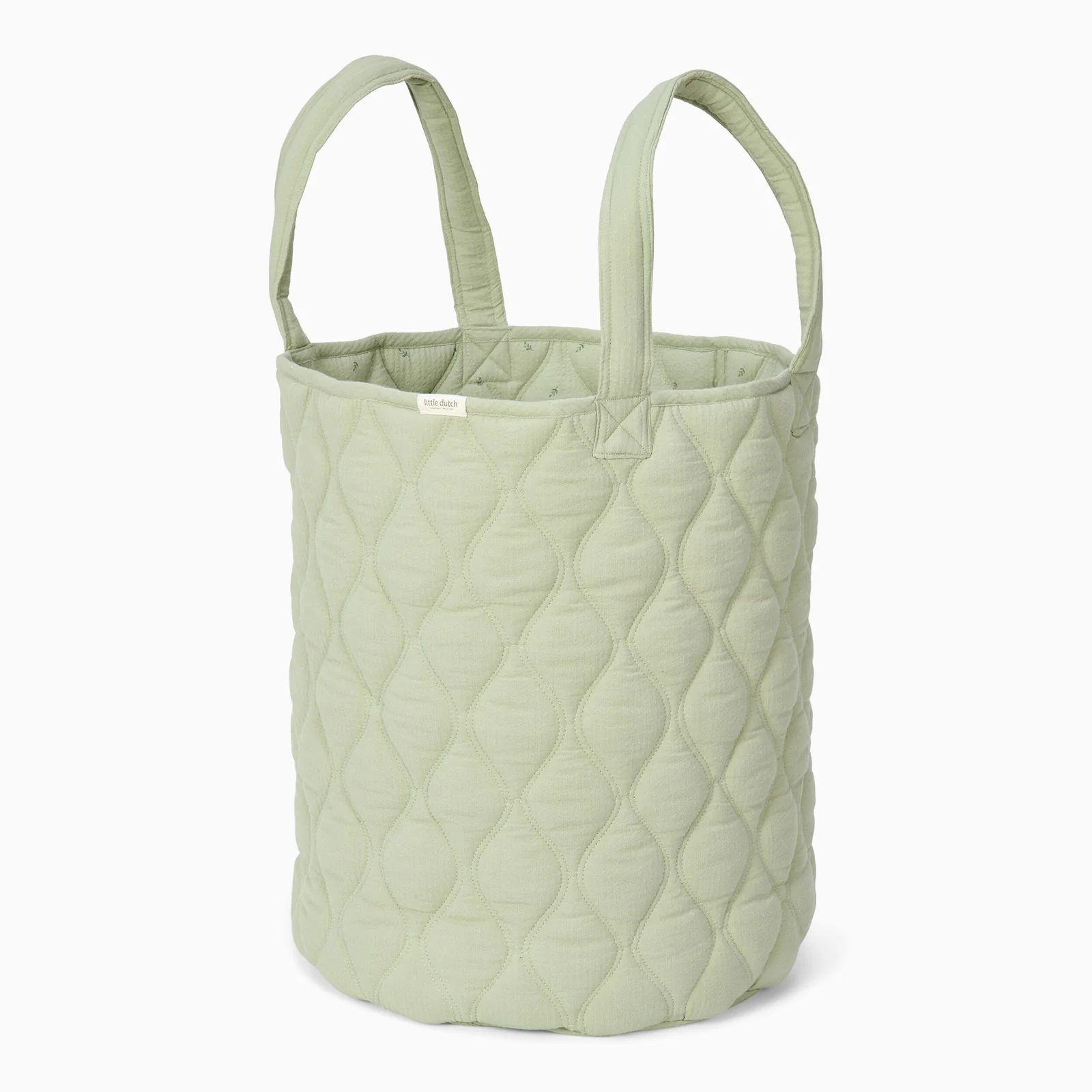 Little Dutch Quilted Storage Basket Large - Sage - Image 2