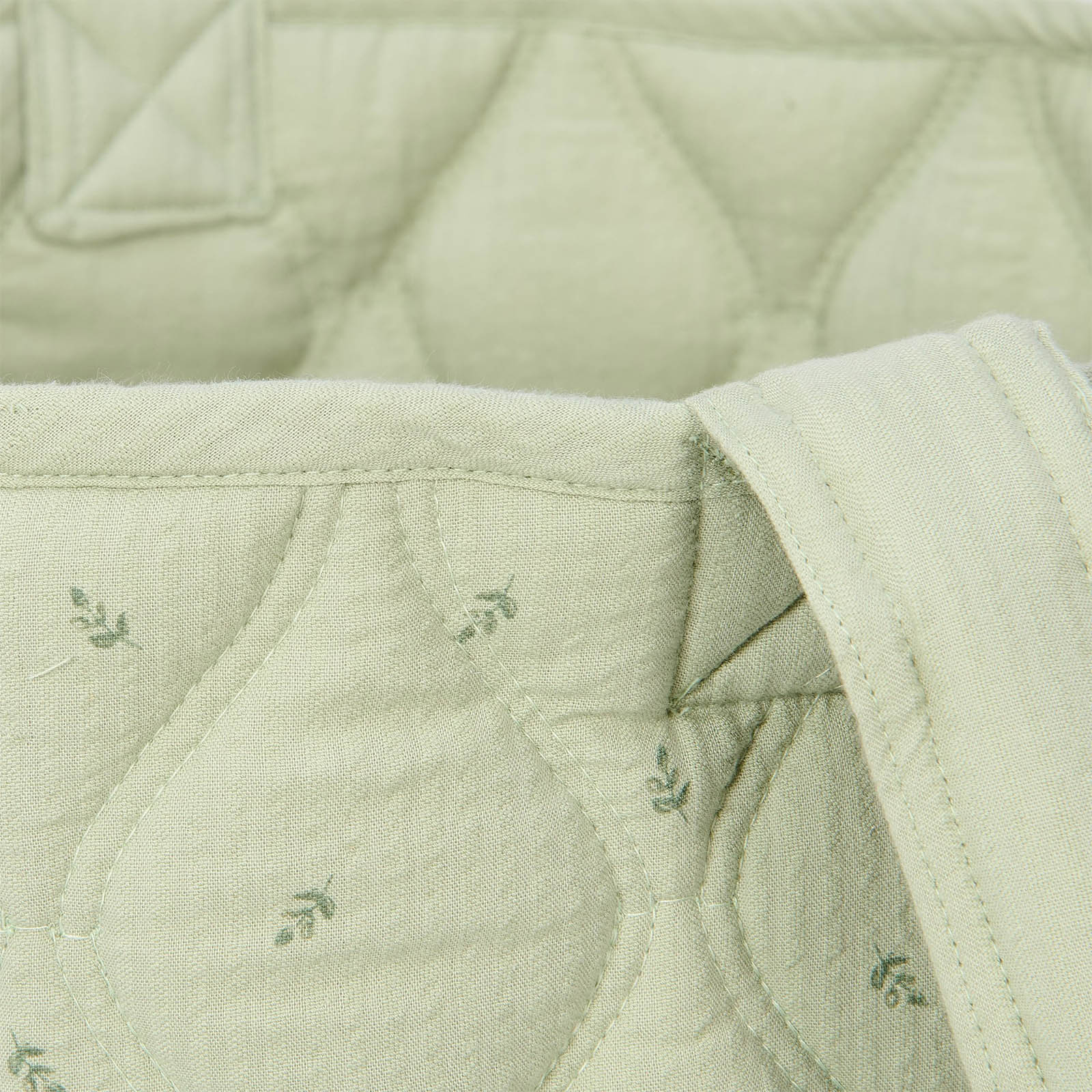 Little Dutch Quilted Storage Basket Large - Sage - Image 3