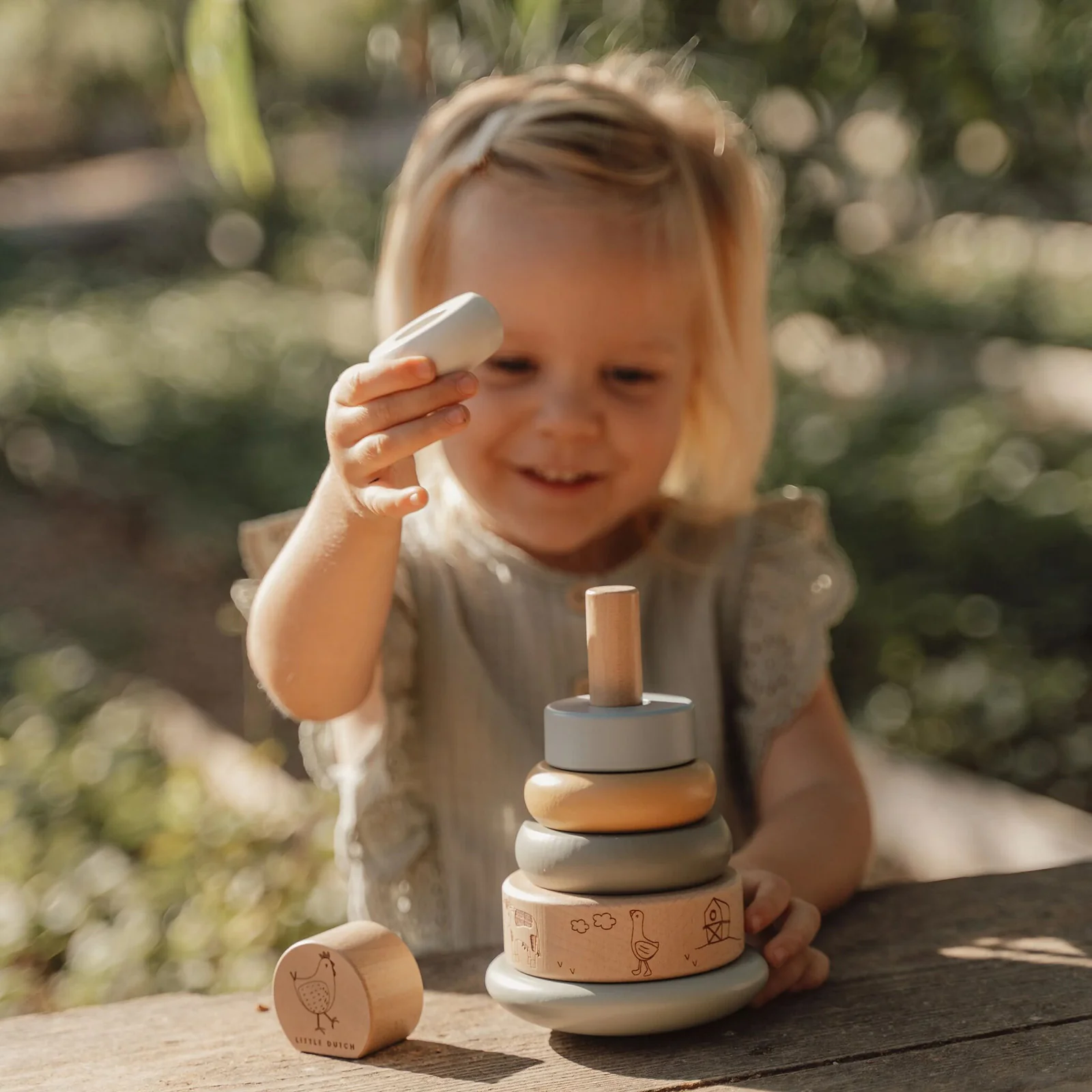 Little Dutch Rocking Ring Stacker Little Farm - Image 3