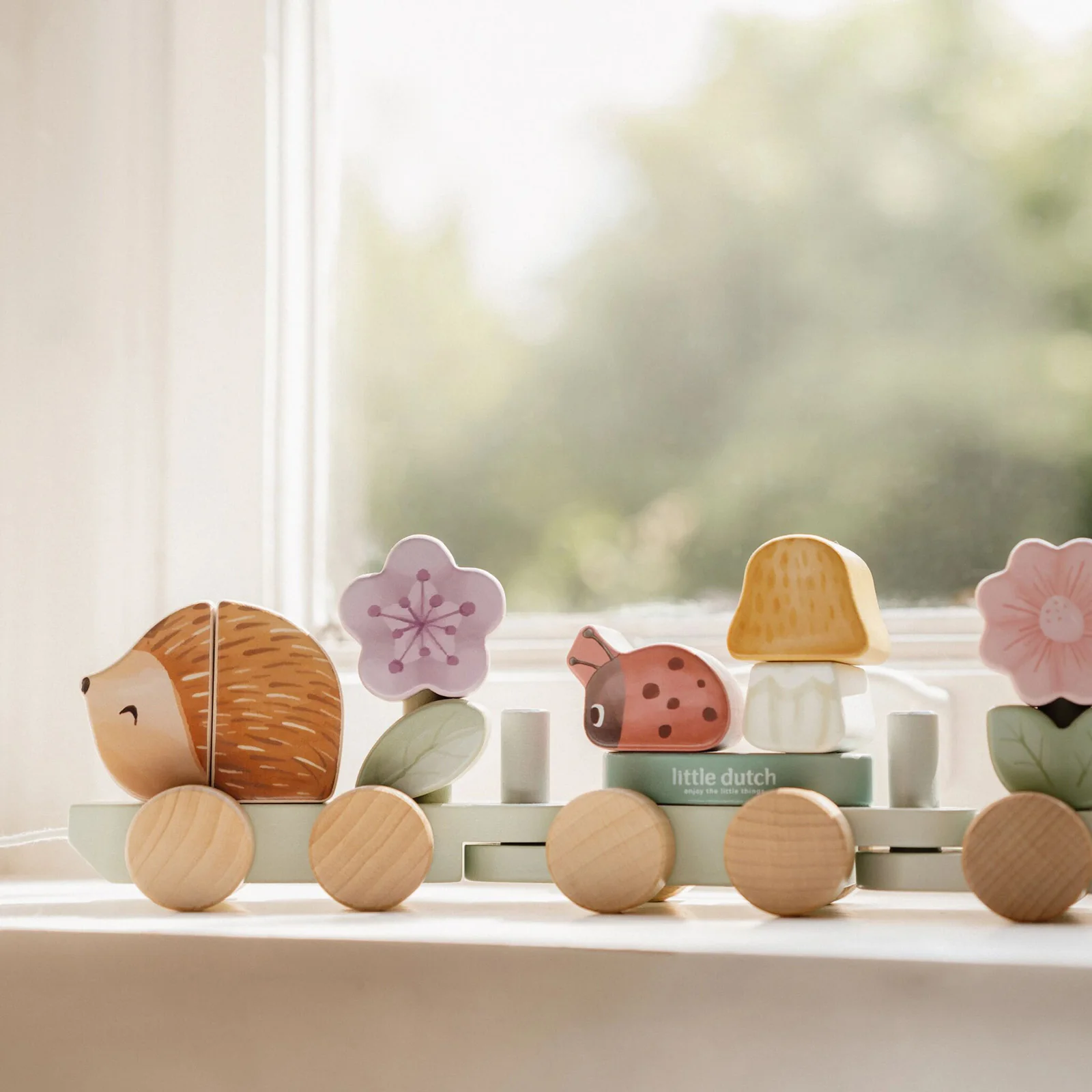 Little Dutch Stacking Train Hedgehog Fairy Garden - Image 2