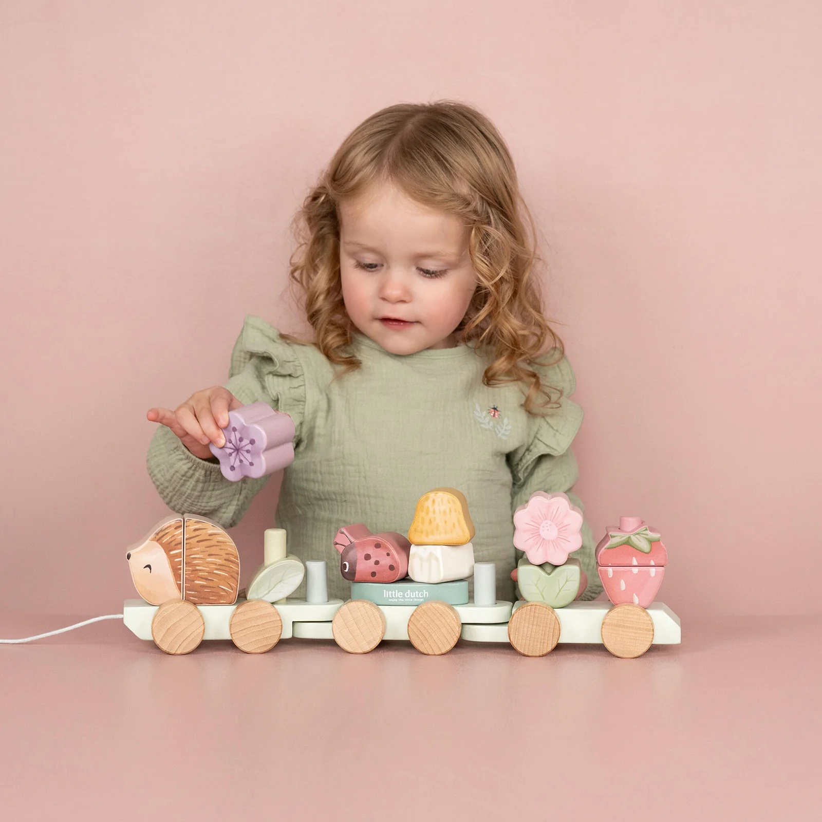 Little Dutch Stacking Train Hedgehog Fairy Garden - Image 3
