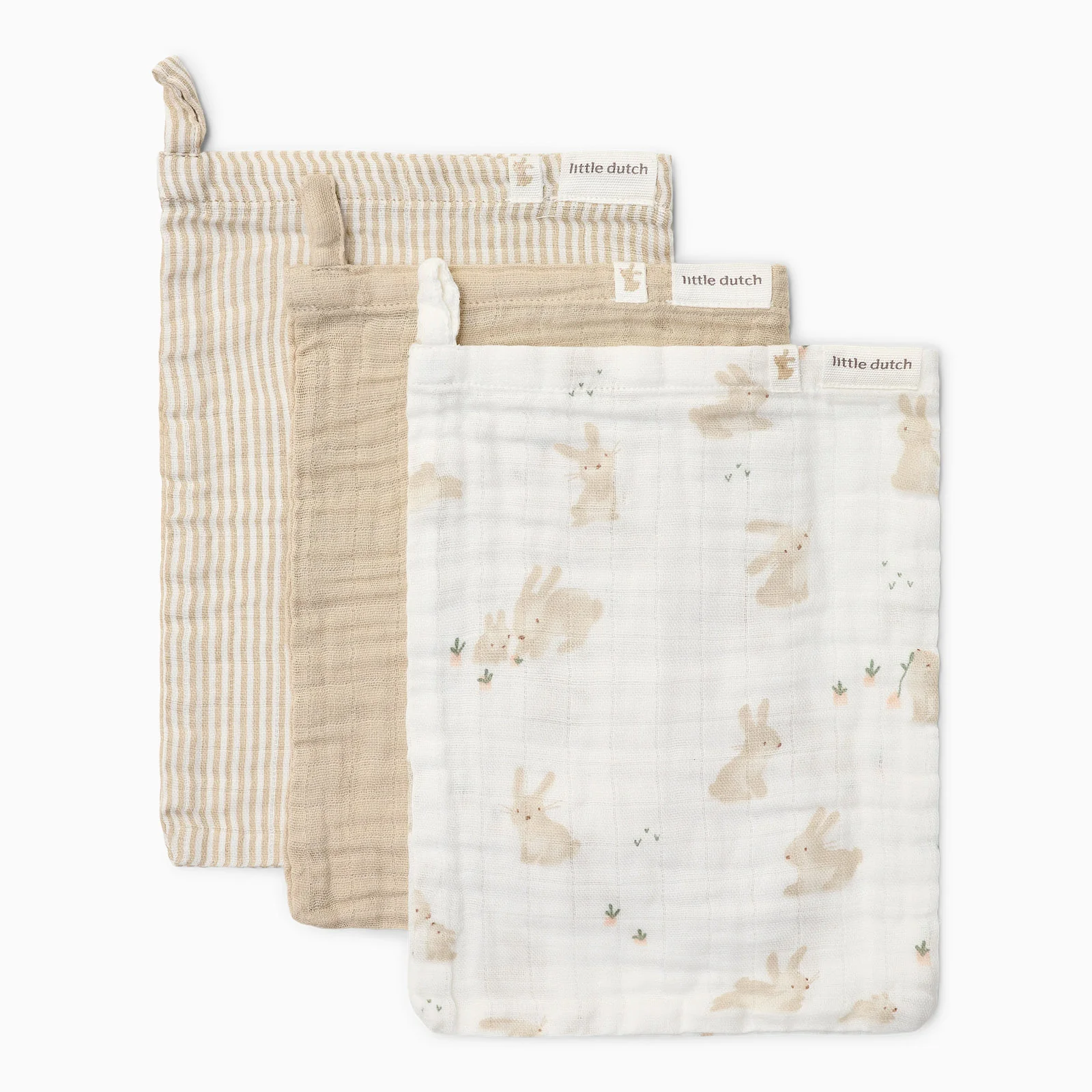 Little Dutch Washcloths Set - Baby Bunny