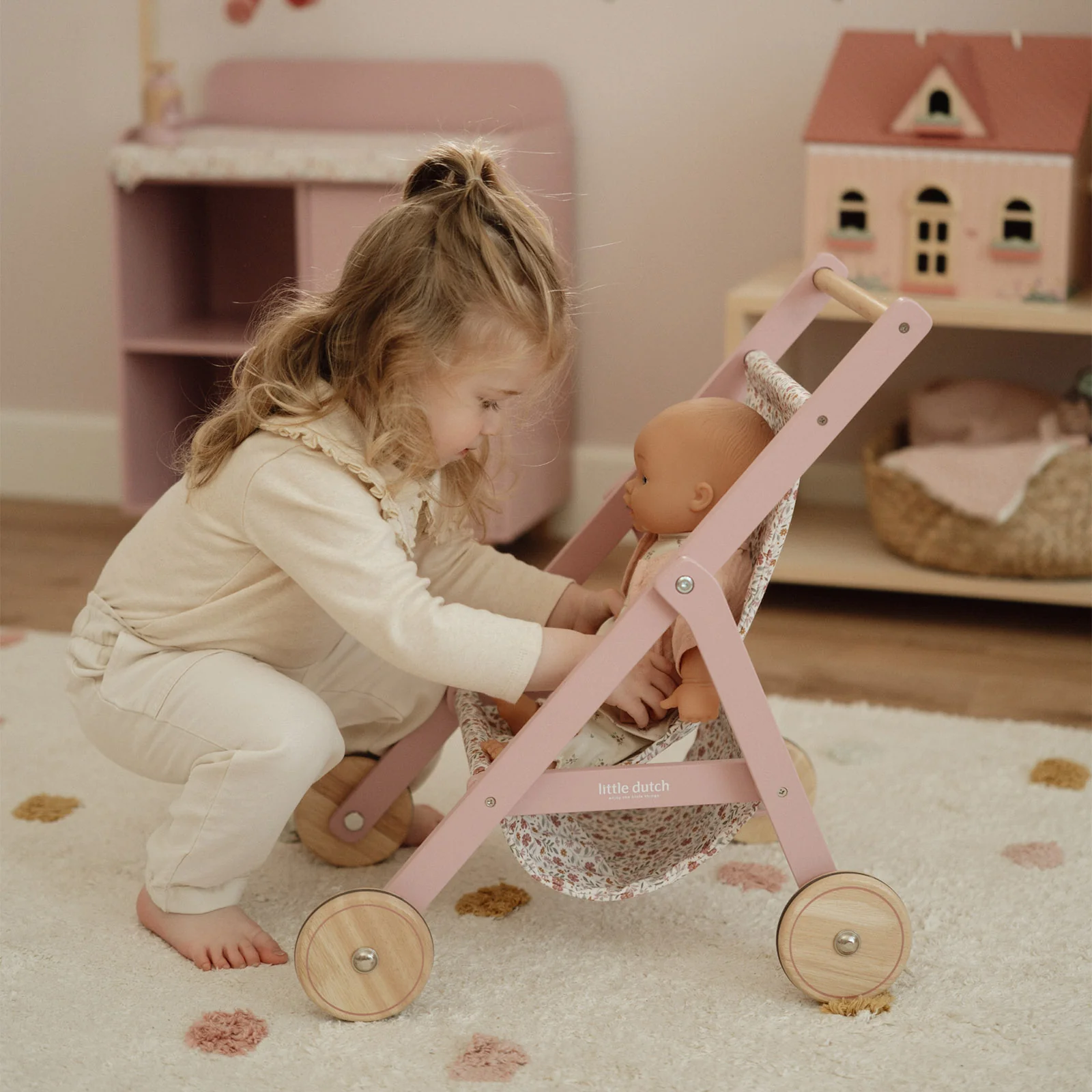 Little Dutch Wooden Doll Stroller - Image 4
