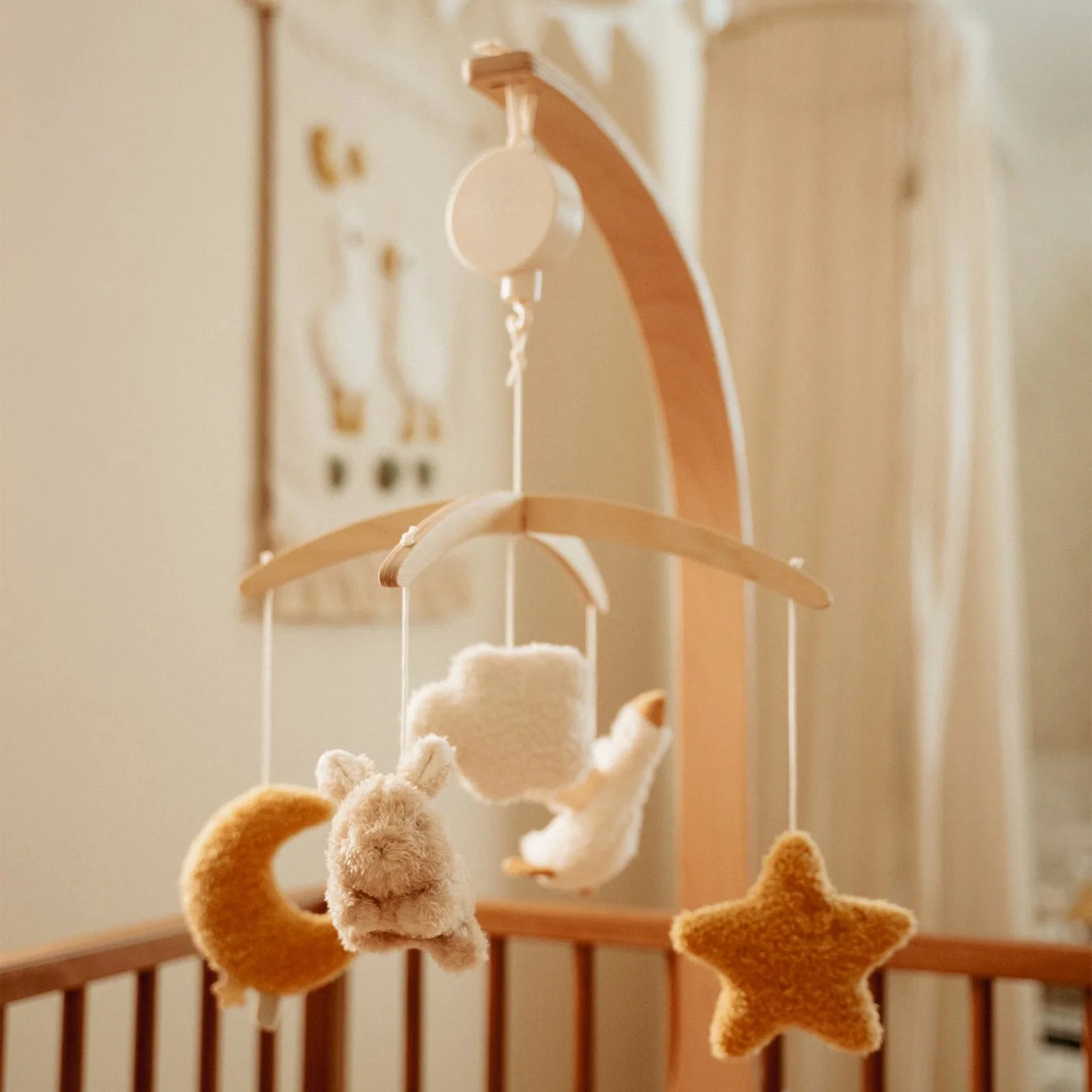 Little Dutch Wooden Music Mobile - Newborn Naturals