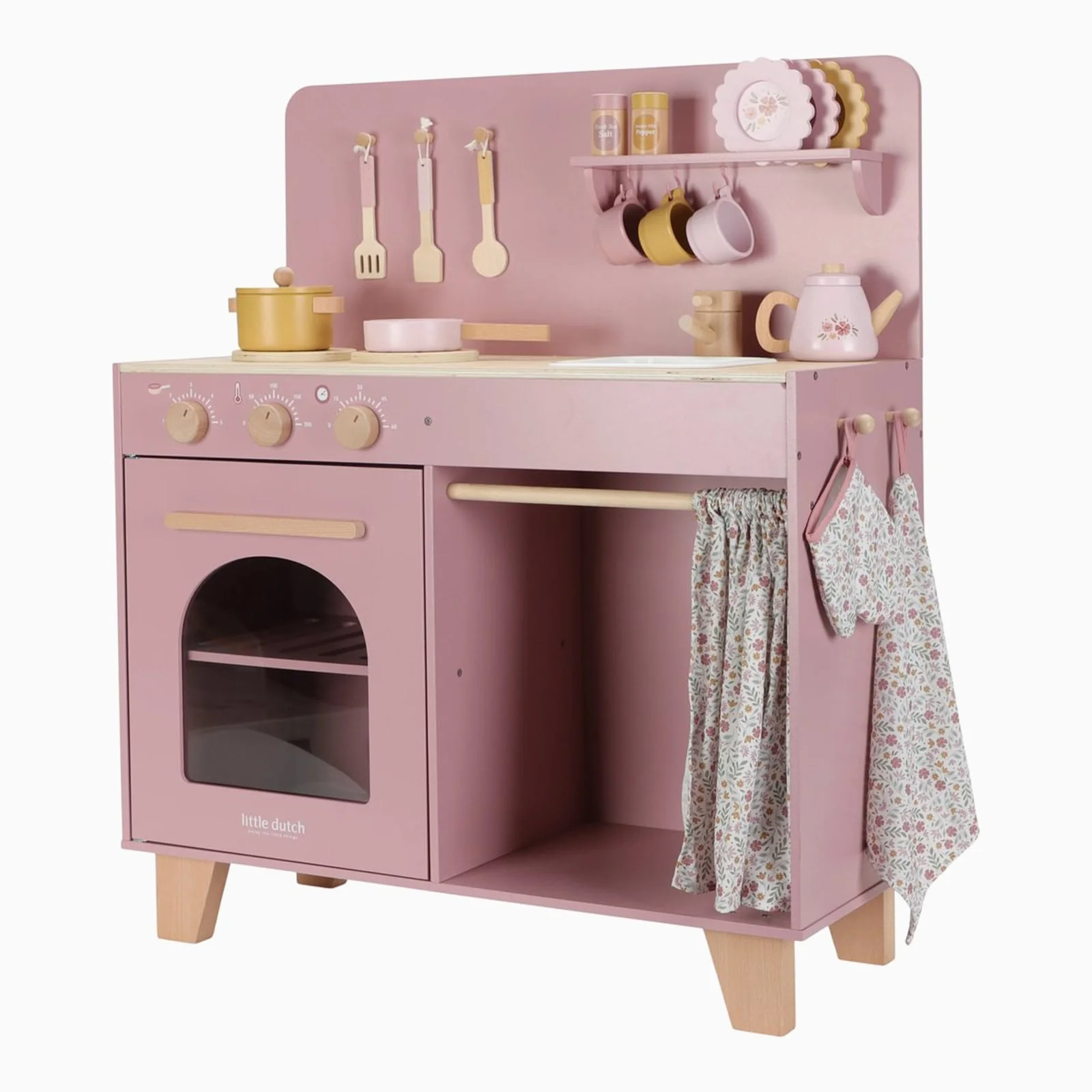 Little Dutch Wooden Play Kitchen - Pink - Image 6