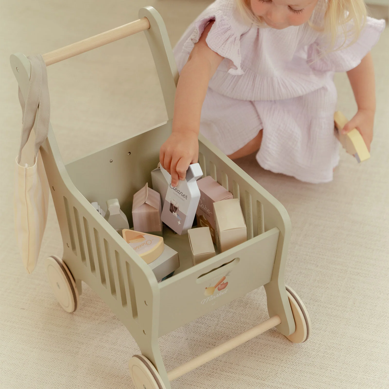 Little Dutch Wooden Shopping Cart - Image 3