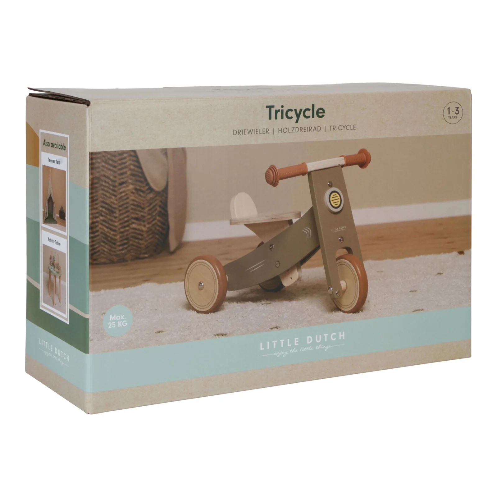 Little Dutch Wooden Tricycle - Green - Image 5